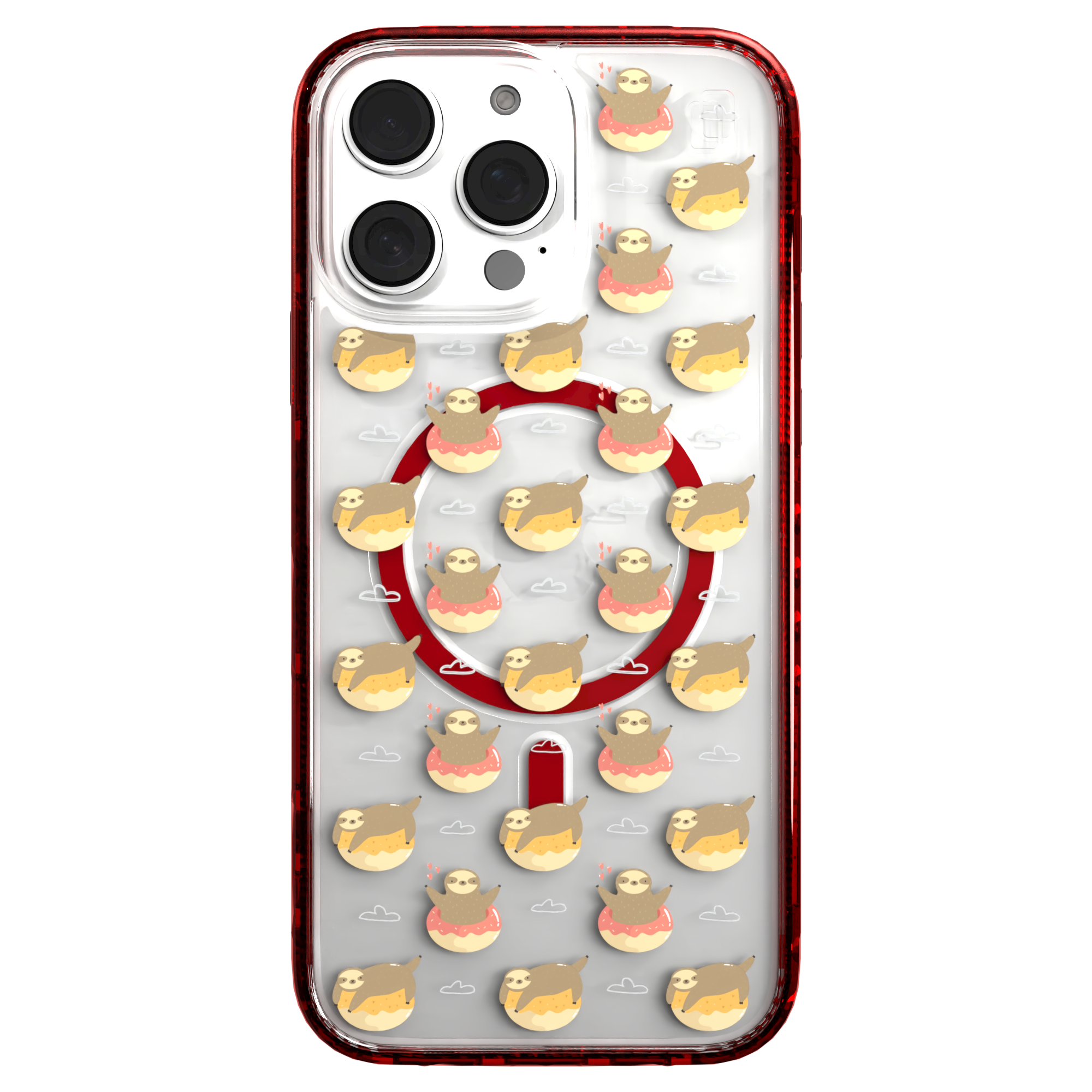 iPhone 16 Series | MagSafe | Sloth Case Collection | Dreamy Sloth Dreamy Sloth / iPhone 16 Pro Max / Red