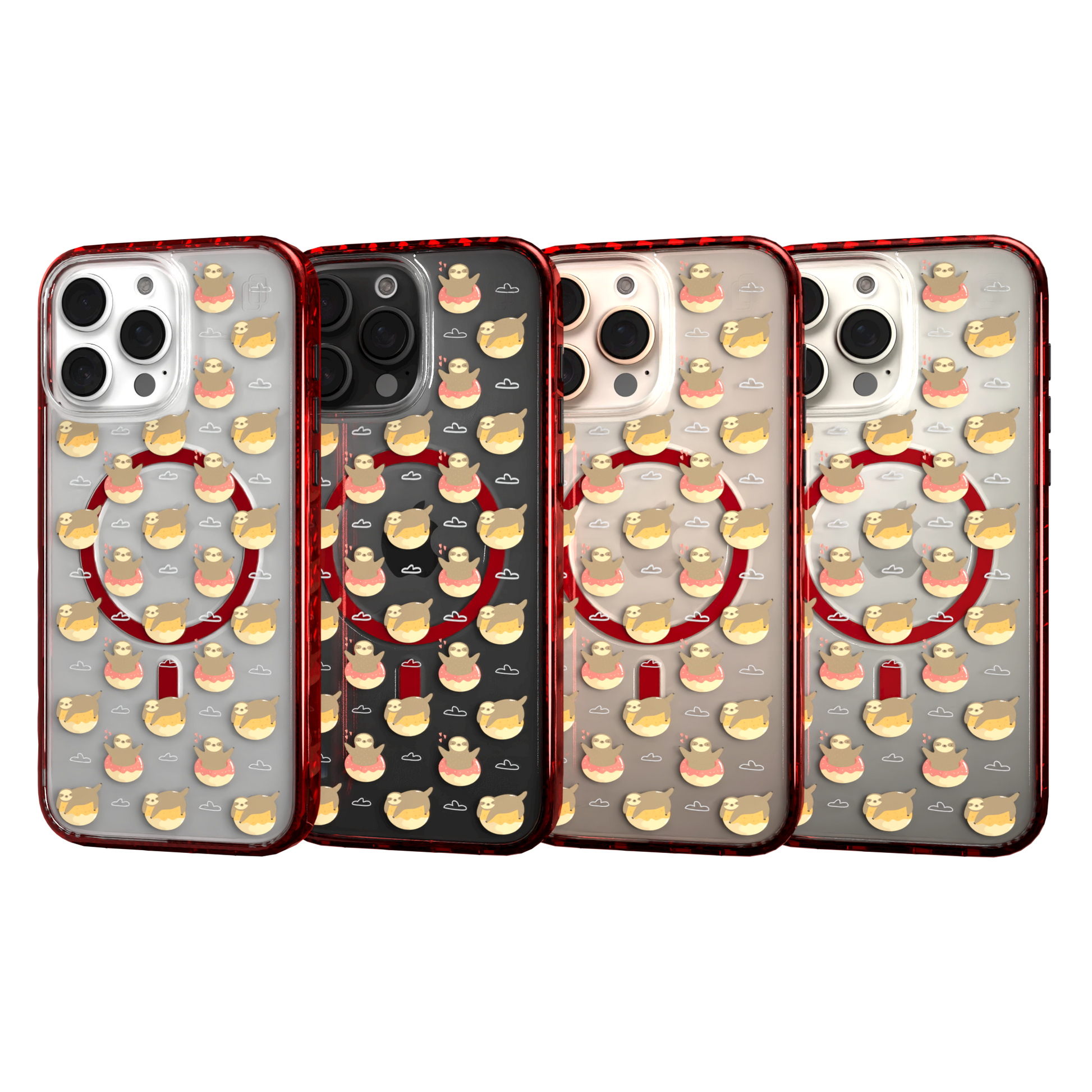 iPhone 16 Series | MagSafe | Sloth Case Collection | Dreamy Sloth Dreamy Sloth / iPhone 16 Pro Max / Red