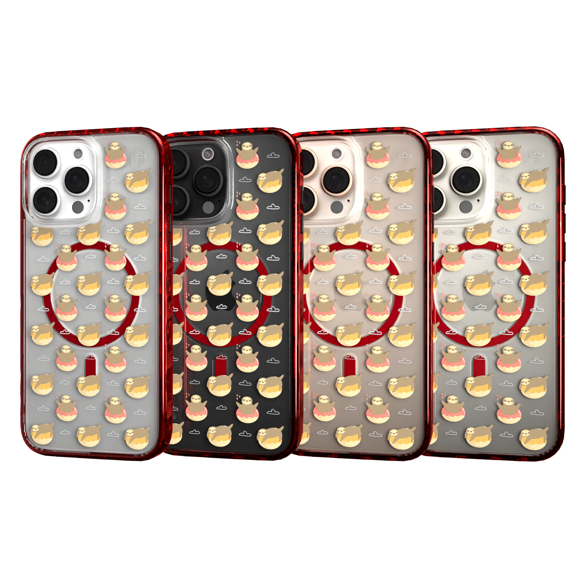 iPhone 16 Series | MagSafe | Sloth Case Collection | Dreamy Sloth Dreamy Sloth / iPhone 16 Pro Max / Red