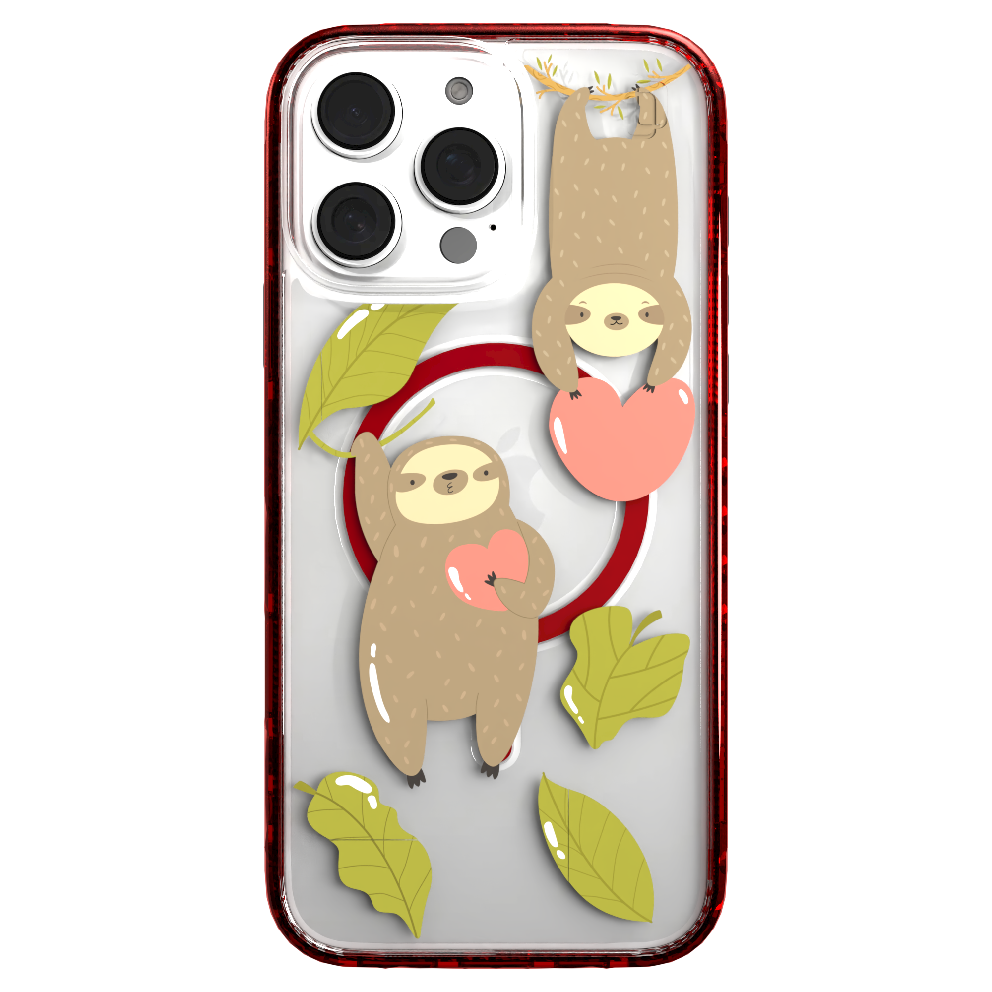iPhone 16 Series | MagSafe | Sloth Case Collection | Slothy Vibes Slothy Vibes / iPhone 16 Pro Max / Red