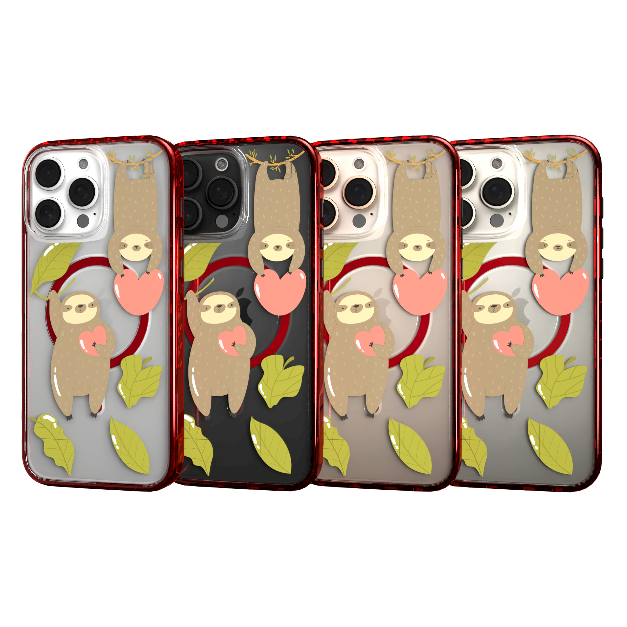 iPhone 16 Series | MagSafe | Sloth Case Collection | Slothy Vibes Slothy Vibes / iPhone 16 Pro Max / Red