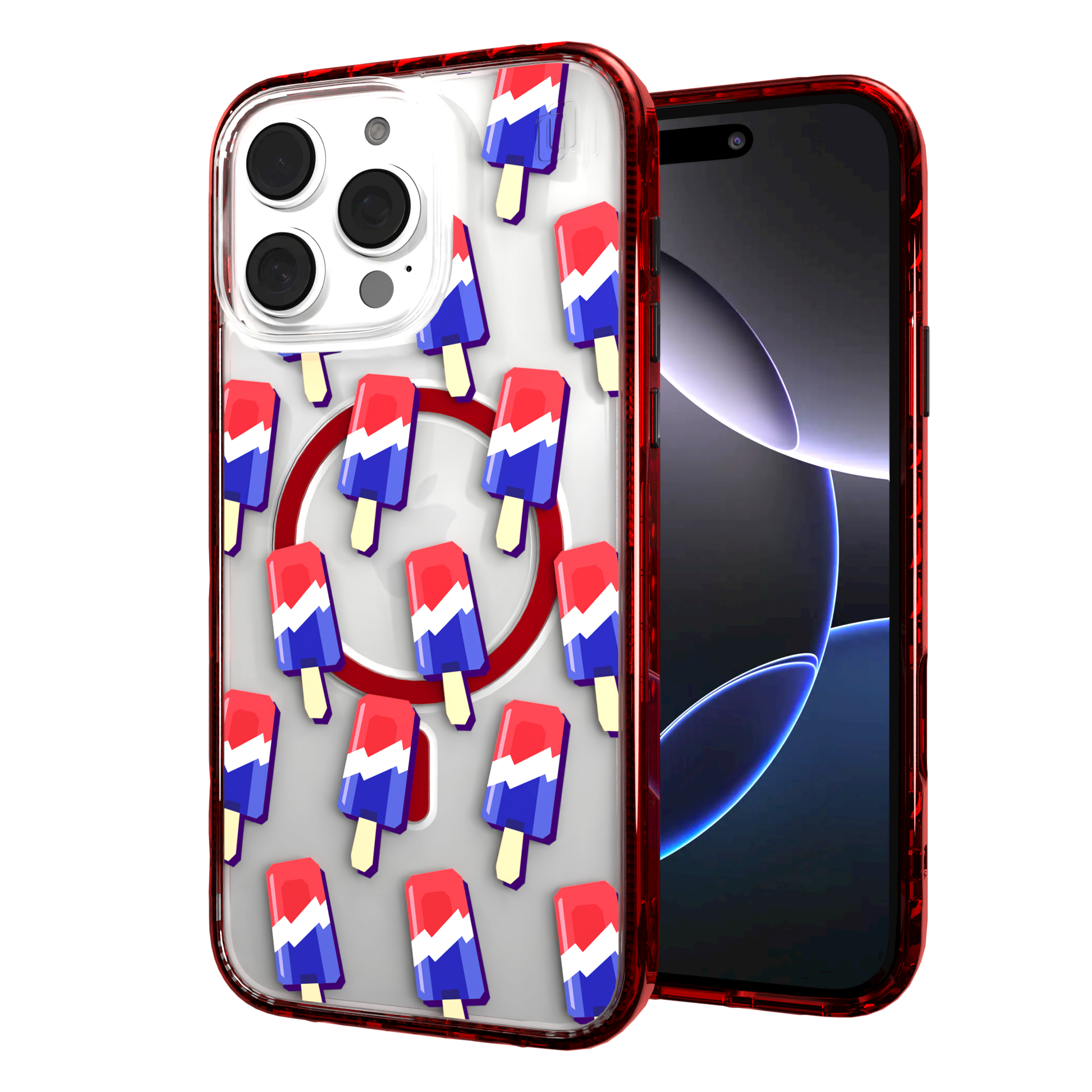 iPhone 16 Series | MagSafe | Summer Vibes Case Collection | Patriot Popsicle Patriot Popsicle / iPhone 16 Pro Max / Red
