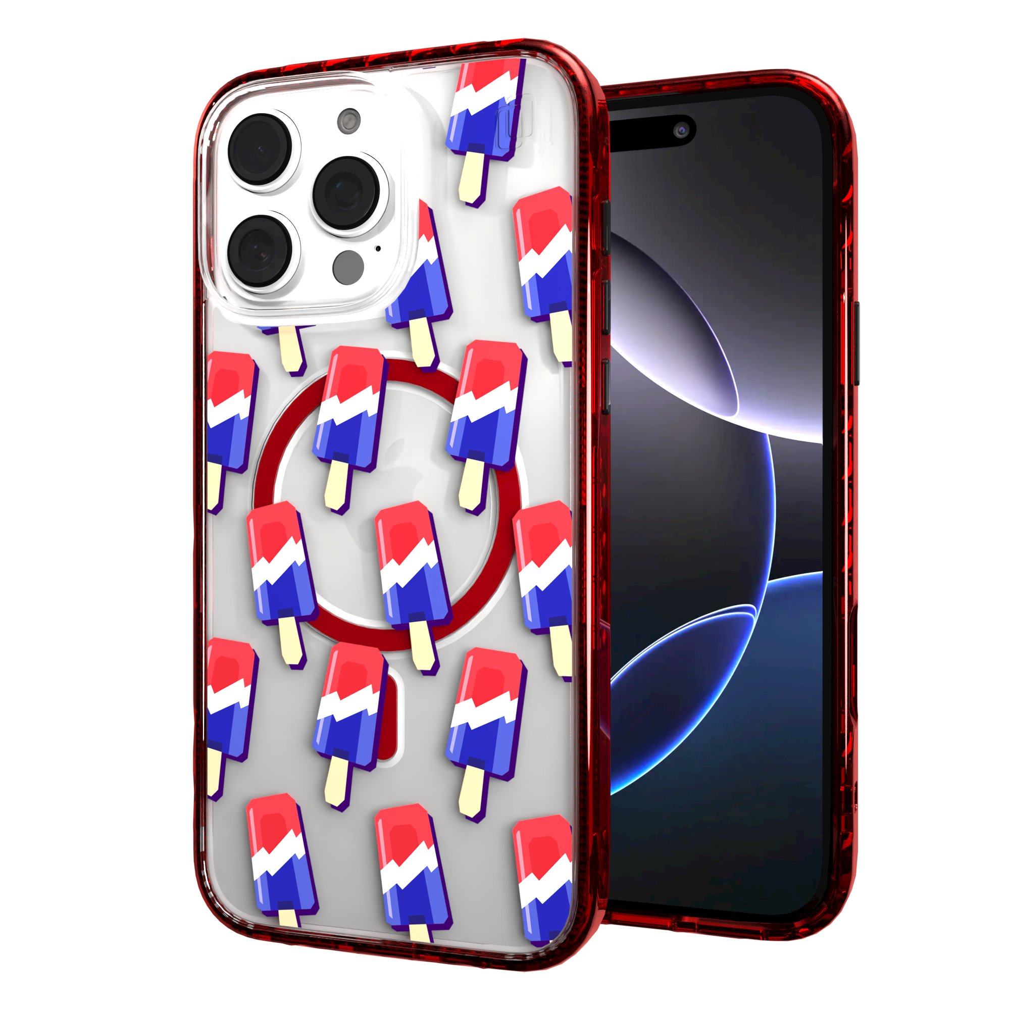 iPhone 16 Series | MagSafe | Summer Vibes Case Collection | Patriot Popsicle Patriot Popsicle / iPhone 16 Pro Max / Red
