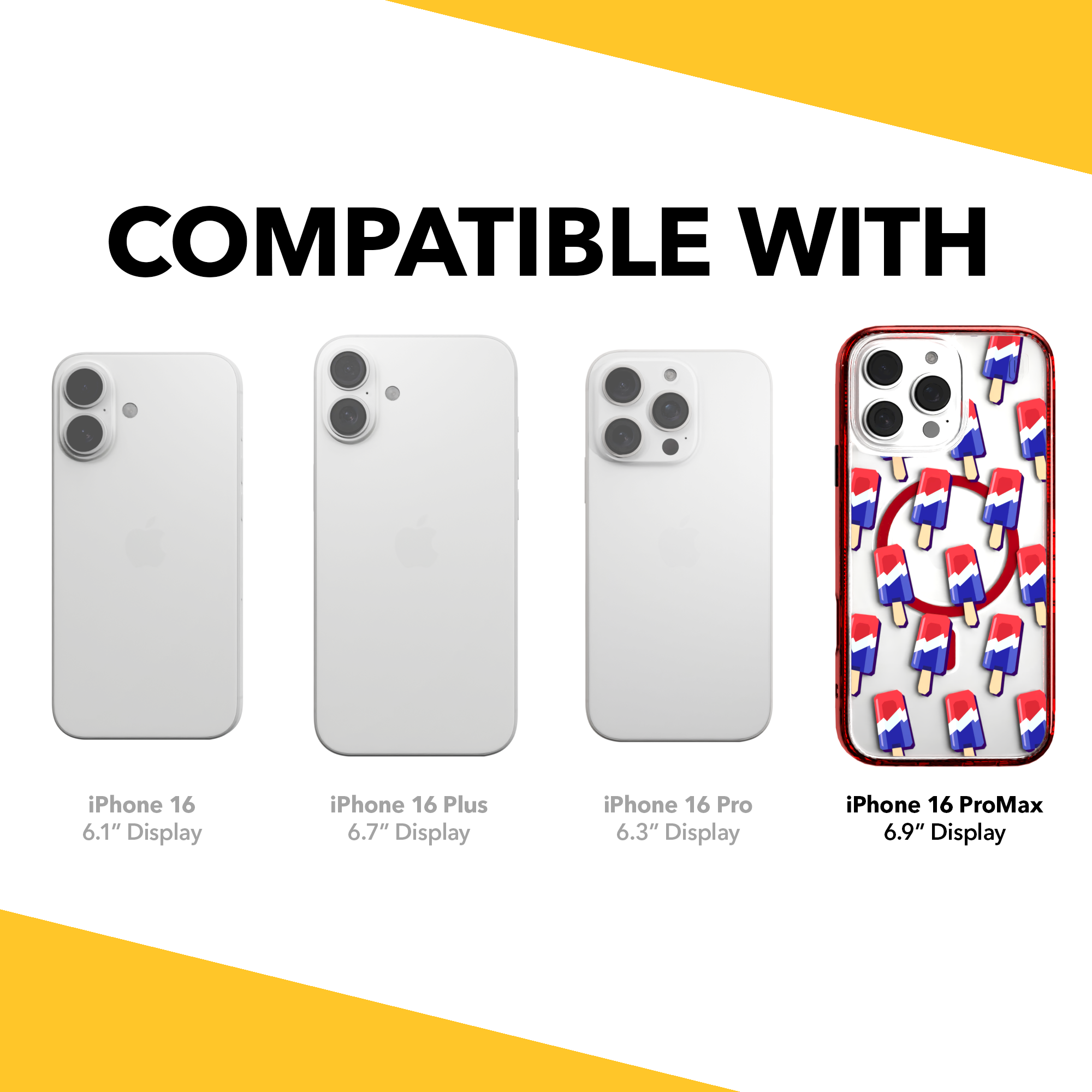 iPhone 16 Series | MagSafe | Summer Vibes Case Collection | Patriot Popsicle Patriot Popsicle / iPhone 16 Pro Max / Red