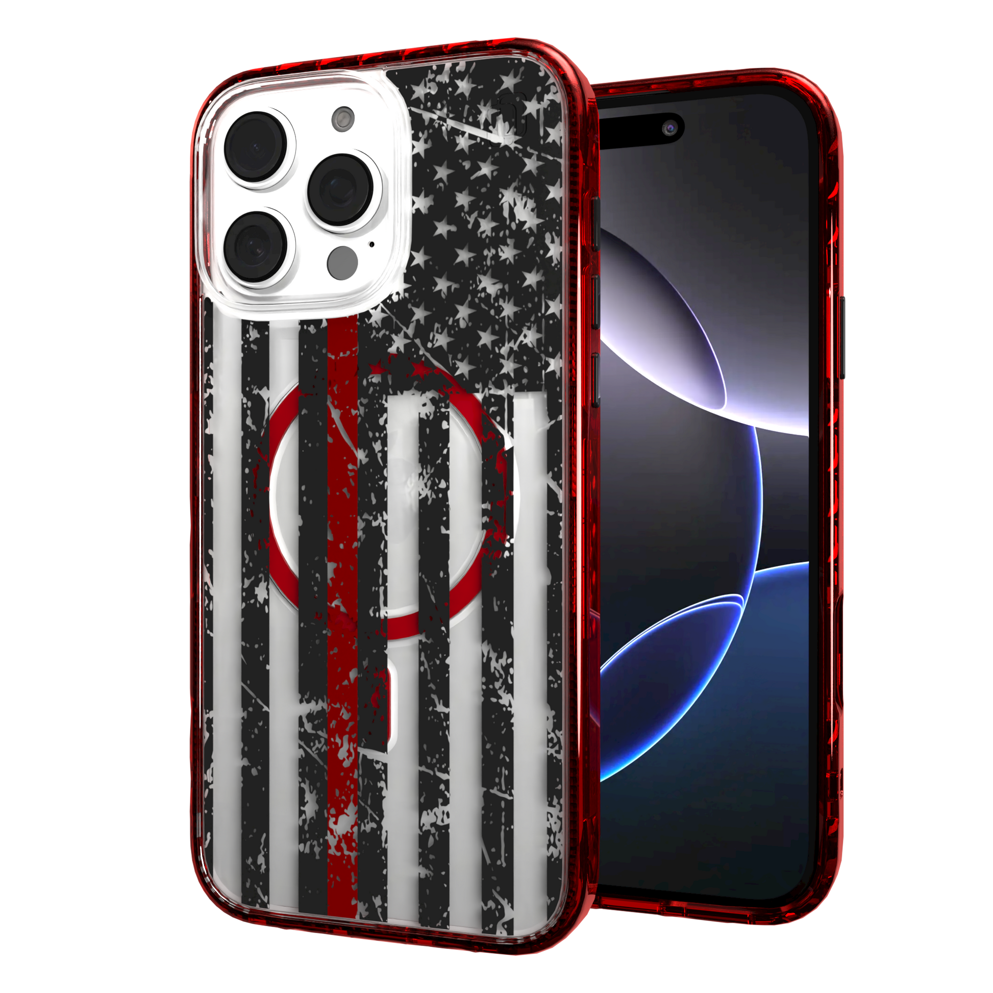 iPhone 16 Series | MagSafe | Red, White & Blue Case Collection | Thin Red Line Red Line / iPhone 16 Pro Max / Red