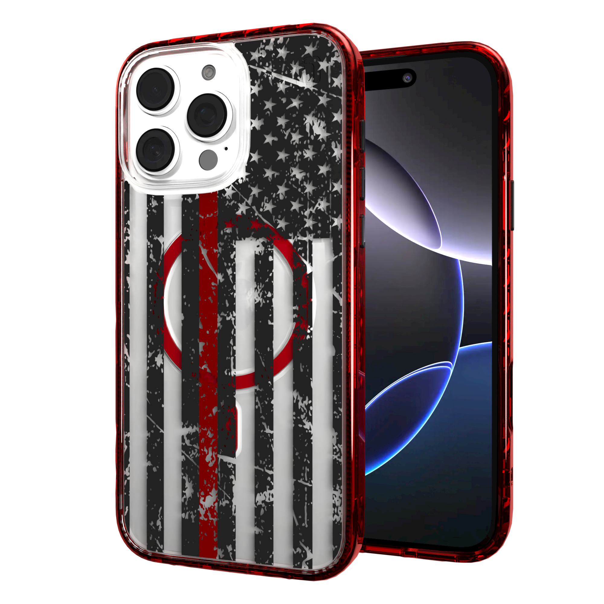 iPhone 16 Series | MagSafe | Red, White & Blue Case Collection | Thin Red Line Red Line / iPhone 16 Pro Max / Red