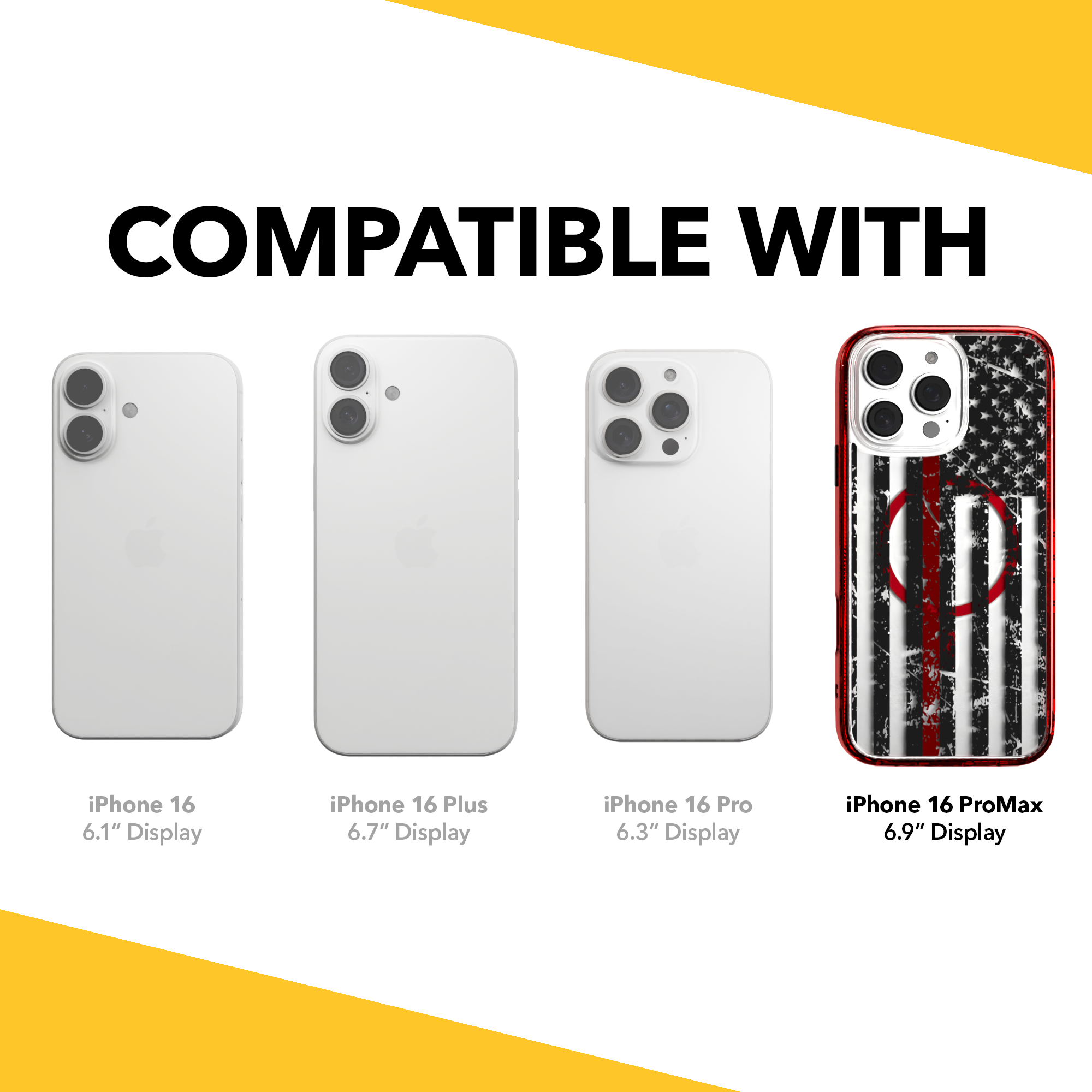 iPhone 16 Series | MagSafe | Red, White & Blue Case Collection | Thin Red Line Red Line / iPhone 16 Pro Max / Red