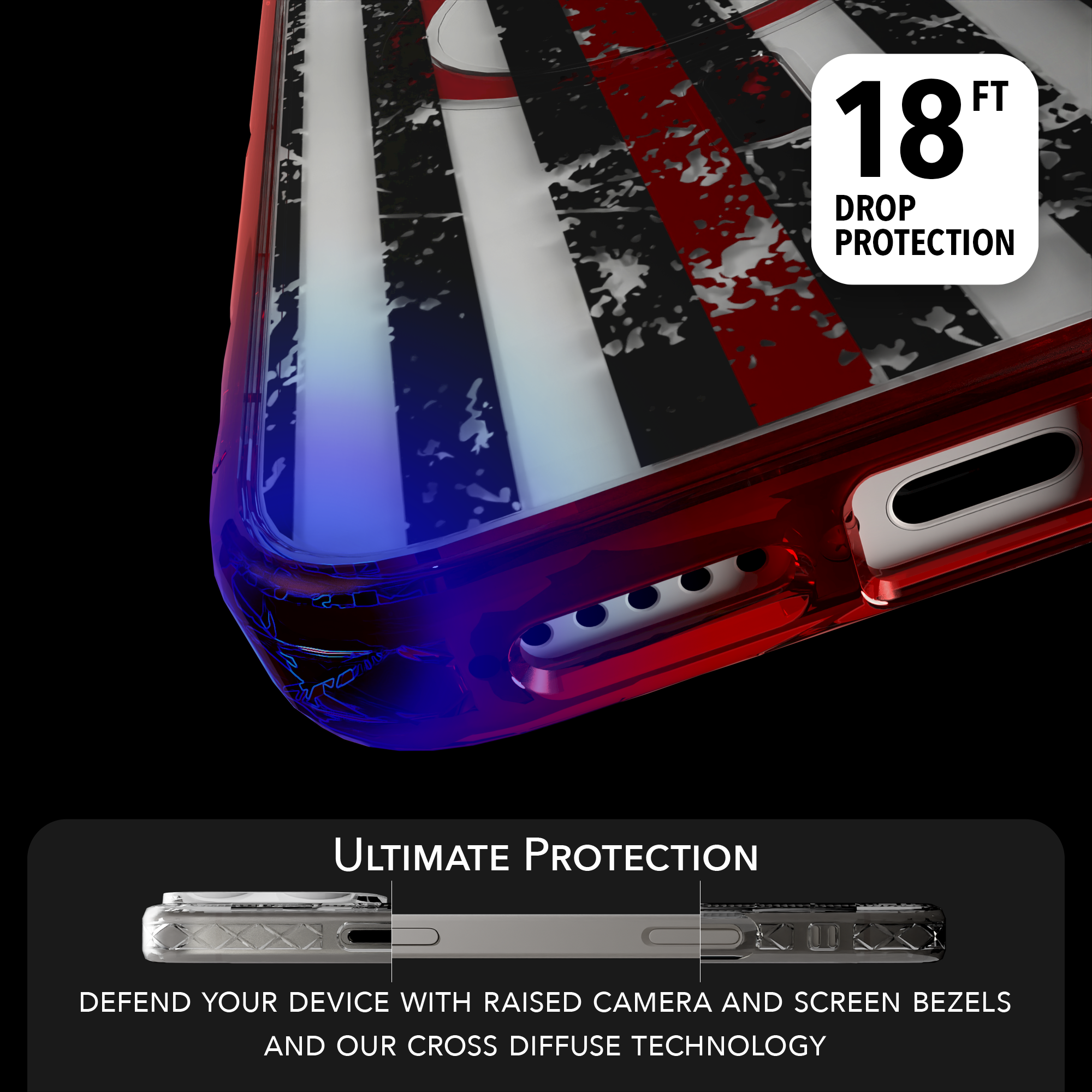 iPhone 16 Series | MagSafe | Red, White & Blue Case Collection | Thin Red Line Red Line / iPhone 16 Pro Max / Red