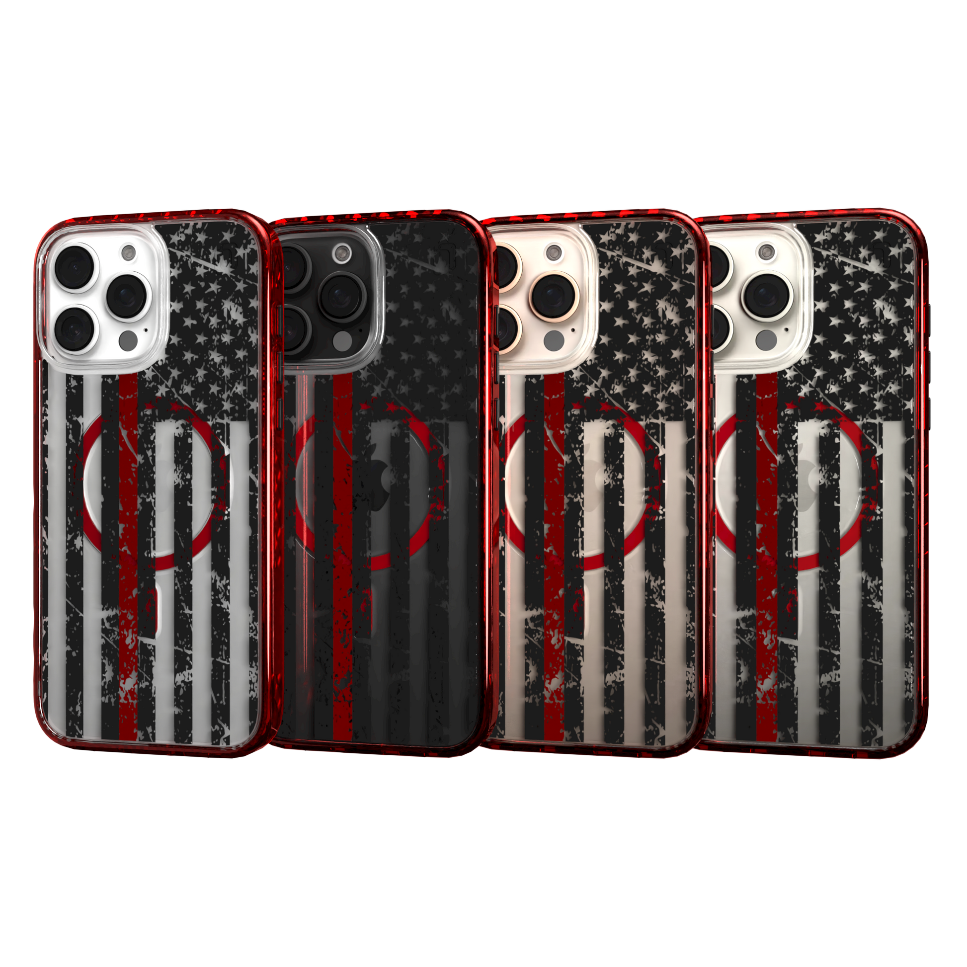 iPhone 16 Series | MagSafe | Red, White & Blue Case Collection | Thin Red Line Red Line / iPhone 16 Pro Max / Red