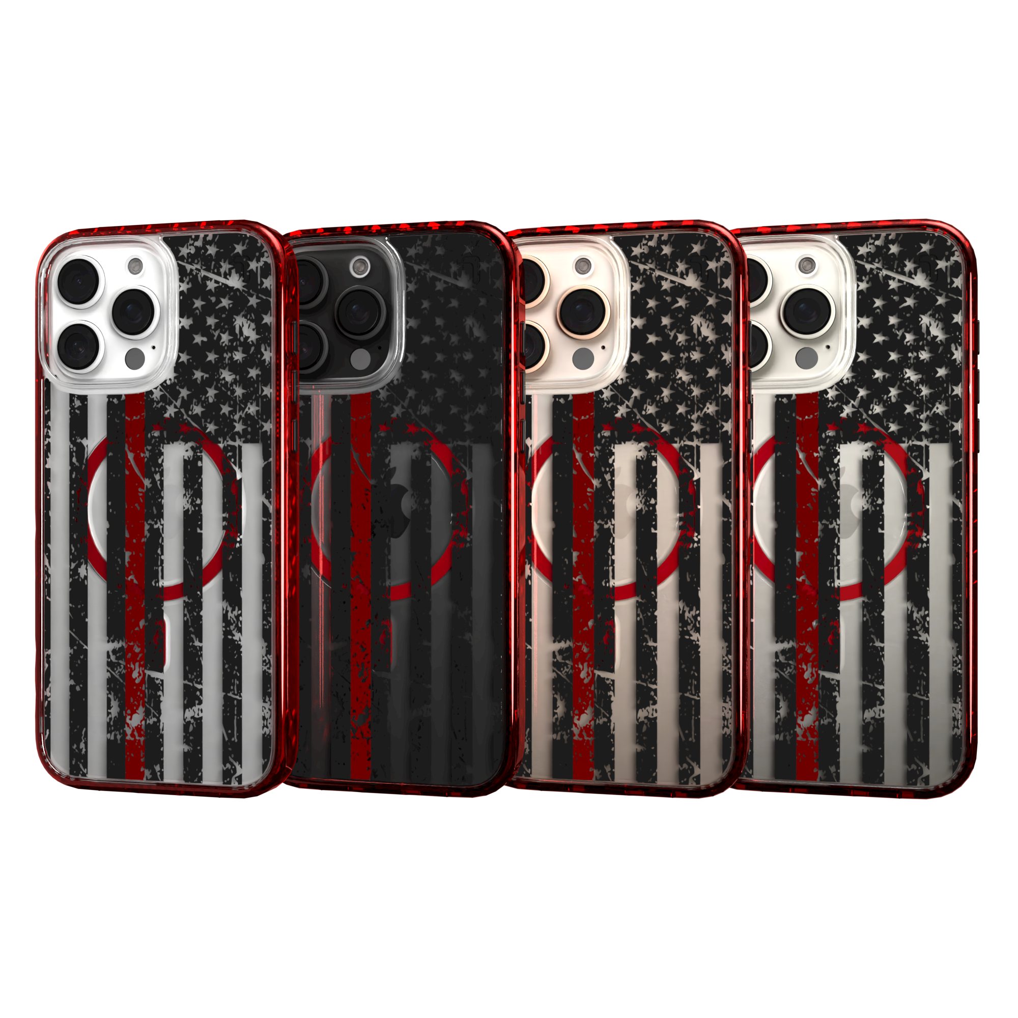 iPhone 16 Series | MagSafe | Red, White & Blue Case Collection | Thin Red Line Red Line / iPhone 16 Pro Max / Red