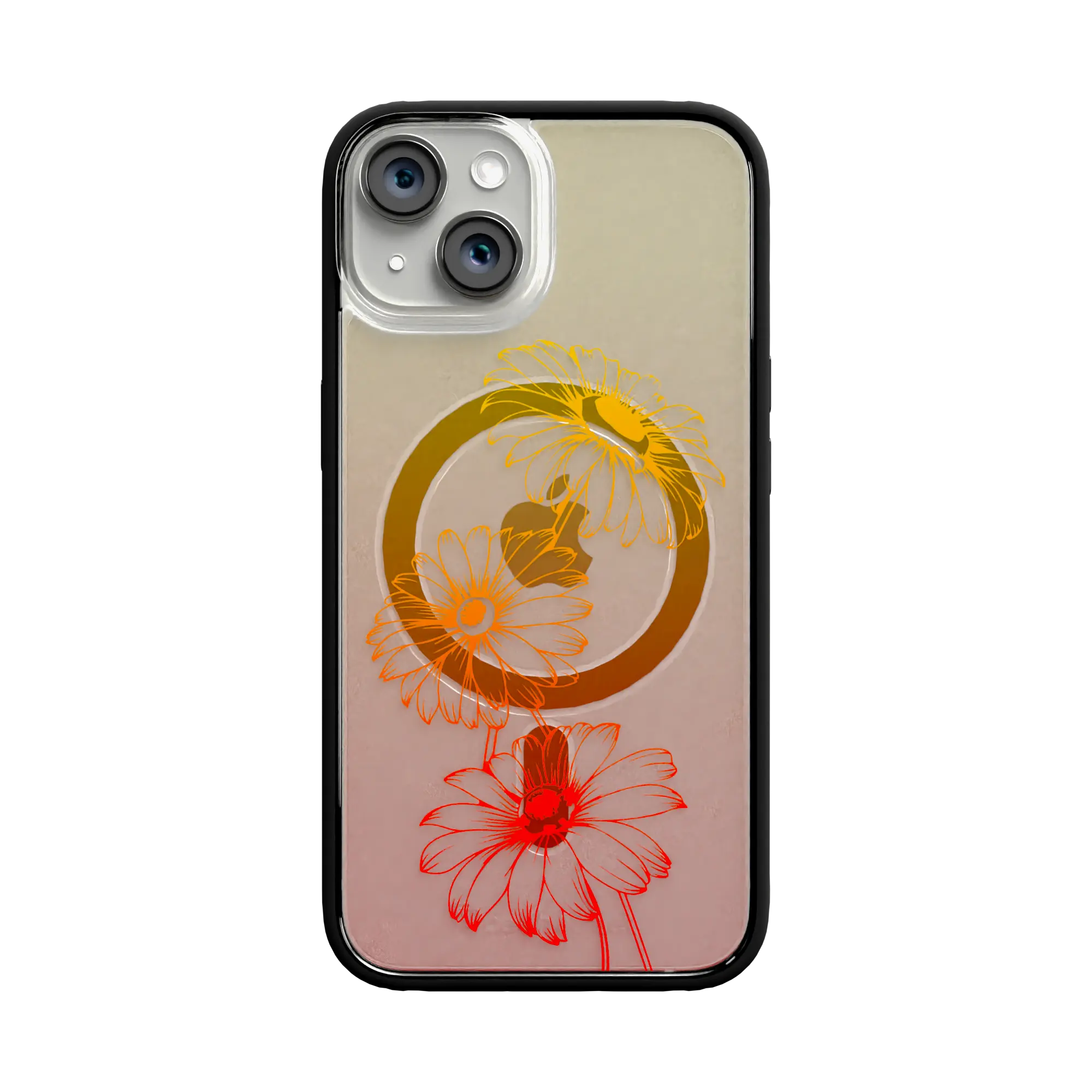 Apple-iPhone-13-Crystal-Clear Citrus Splash | Protective MagSafe Case | Ombre Bouquet Collection for Apple iPhone 13 Series cellhelmet cellhelmet