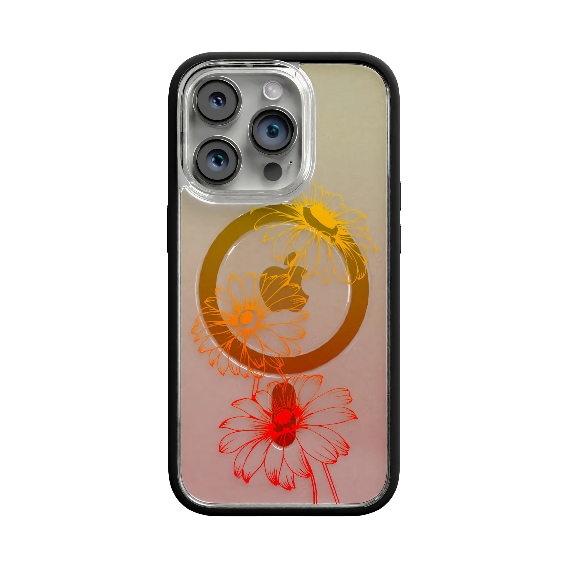 Apple-iPhone-13-Pro-Crystal-Clear Citrus Splash | Protective MagSafe Case | Ombre Bouquet Collection for Apple iPhone 13 Series cellhelmet cellhelmet
