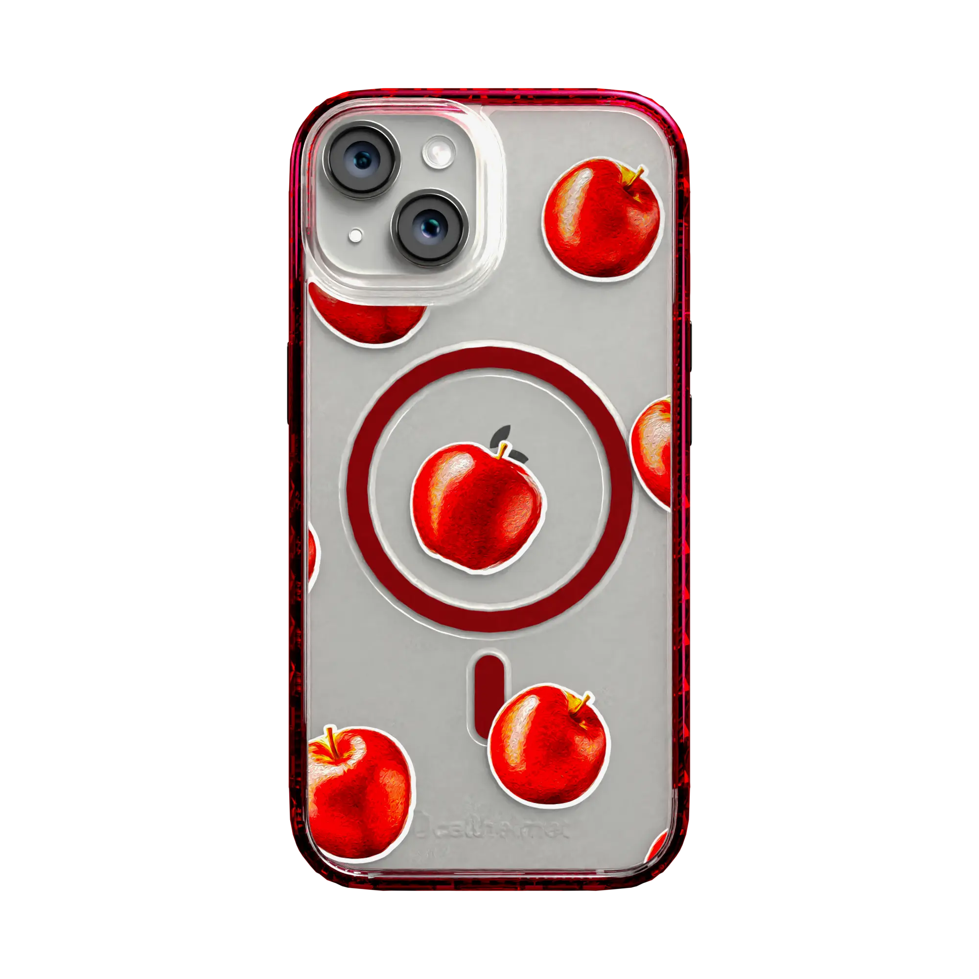 Apple-iPhone-15-Scarlet-Red Crisp Apple | Protective MagSafe Case | Fruits Collection for Apple iPhone 15 Series cellhelmet cellhelmet