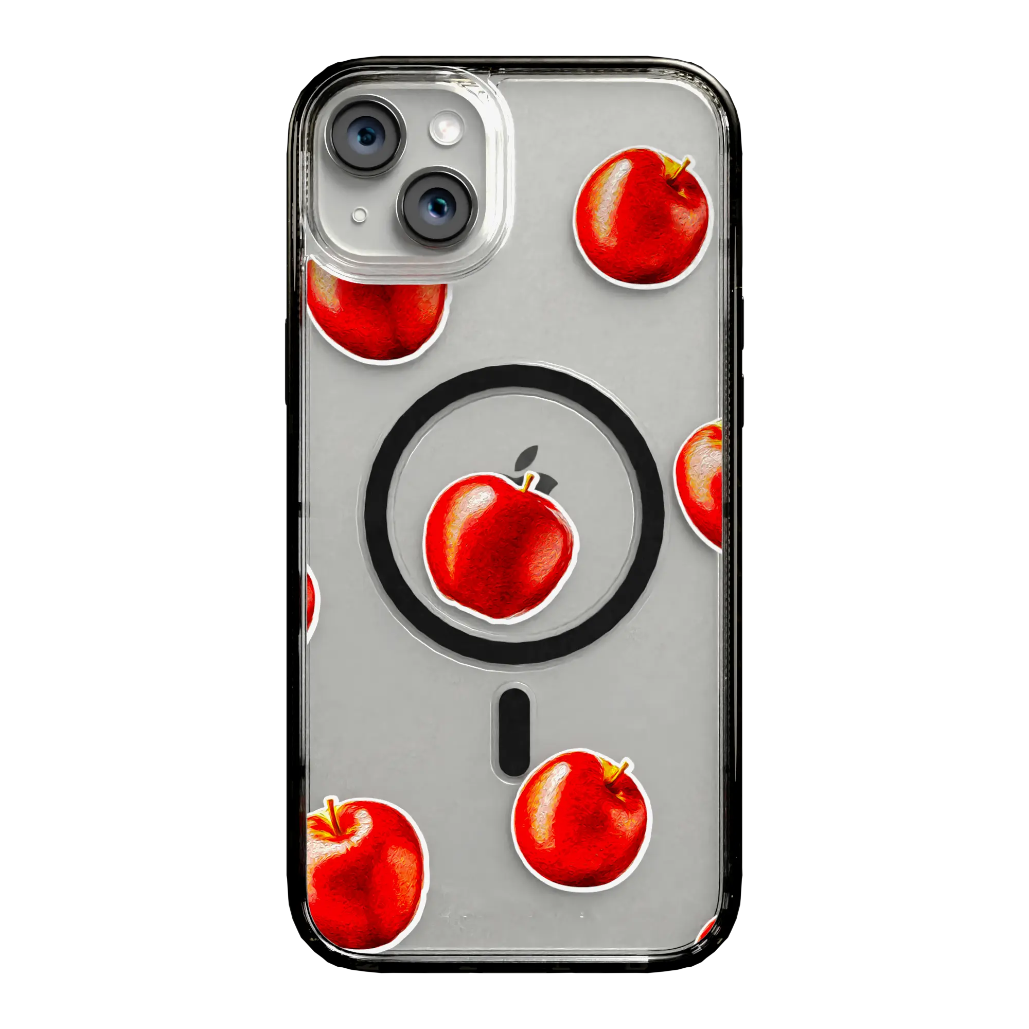 Apple-iPhone-15-Plus-Onyx-Black Crisp Apple | Protective MagSafe Case | Fruits Collection for Apple iPhone 15 Series cellhelmet cellhelmet