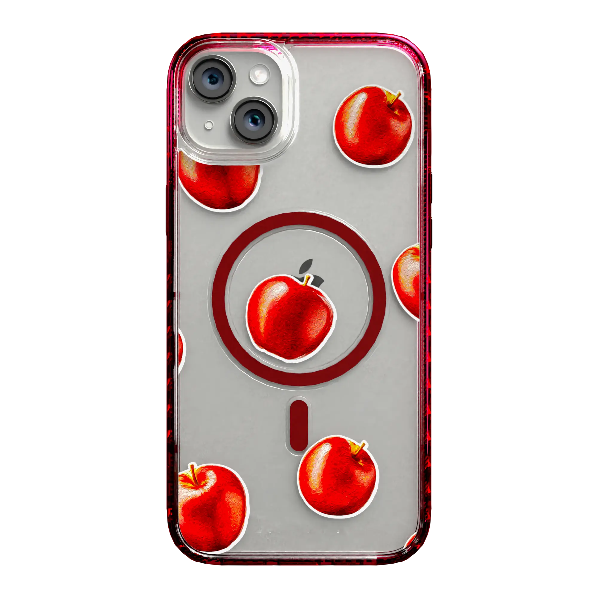 Apple-iPhone-15-Plus-Scarlet-Red Crisp Apple | Protective MagSafe Case | Fruits Collection for Apple iPhone 15 Series cellhelmet cellhelmet