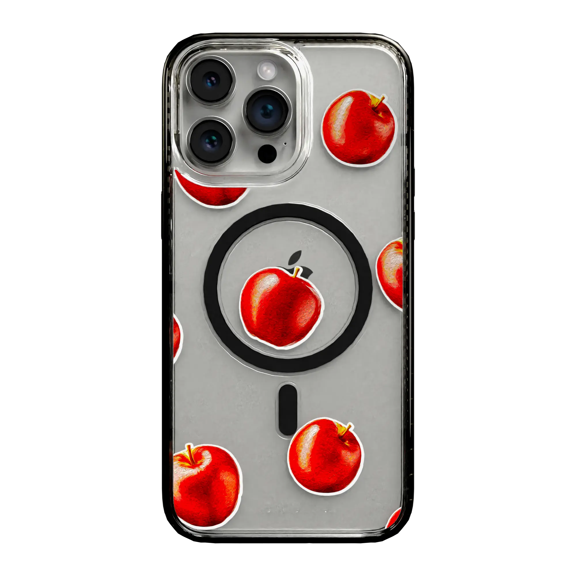 Apple-iPhone-15-Pro-Max-Onyx-Black Crisp Apple | Protective MagSafe Case | Fruits Collection for Apple iPhone 15 Series cellhelmet cellhelmet