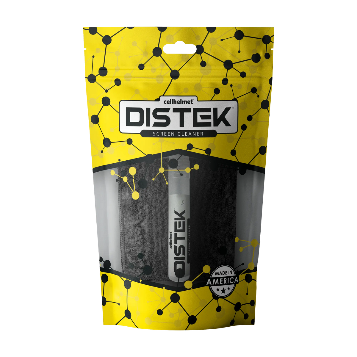 DISTEK Screen and Phone Cleaner with Cleaning Cloth - Screen Cleaner - 8mL - cellhelmet