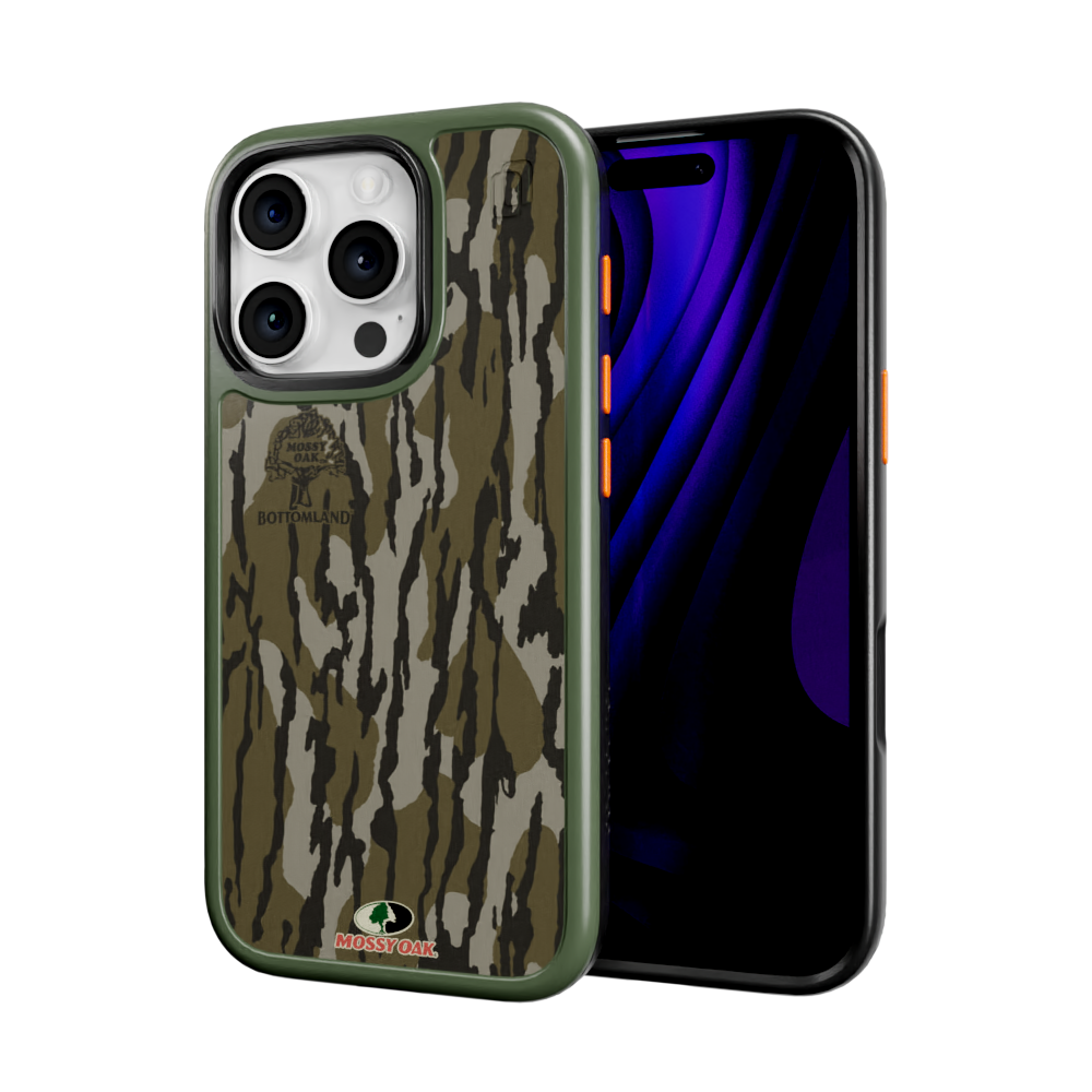 Shock-Absorbent MagSafe® Case for Apple iPhone 16 Pro | Mossy Oak | Bottomland | Fortitude Series