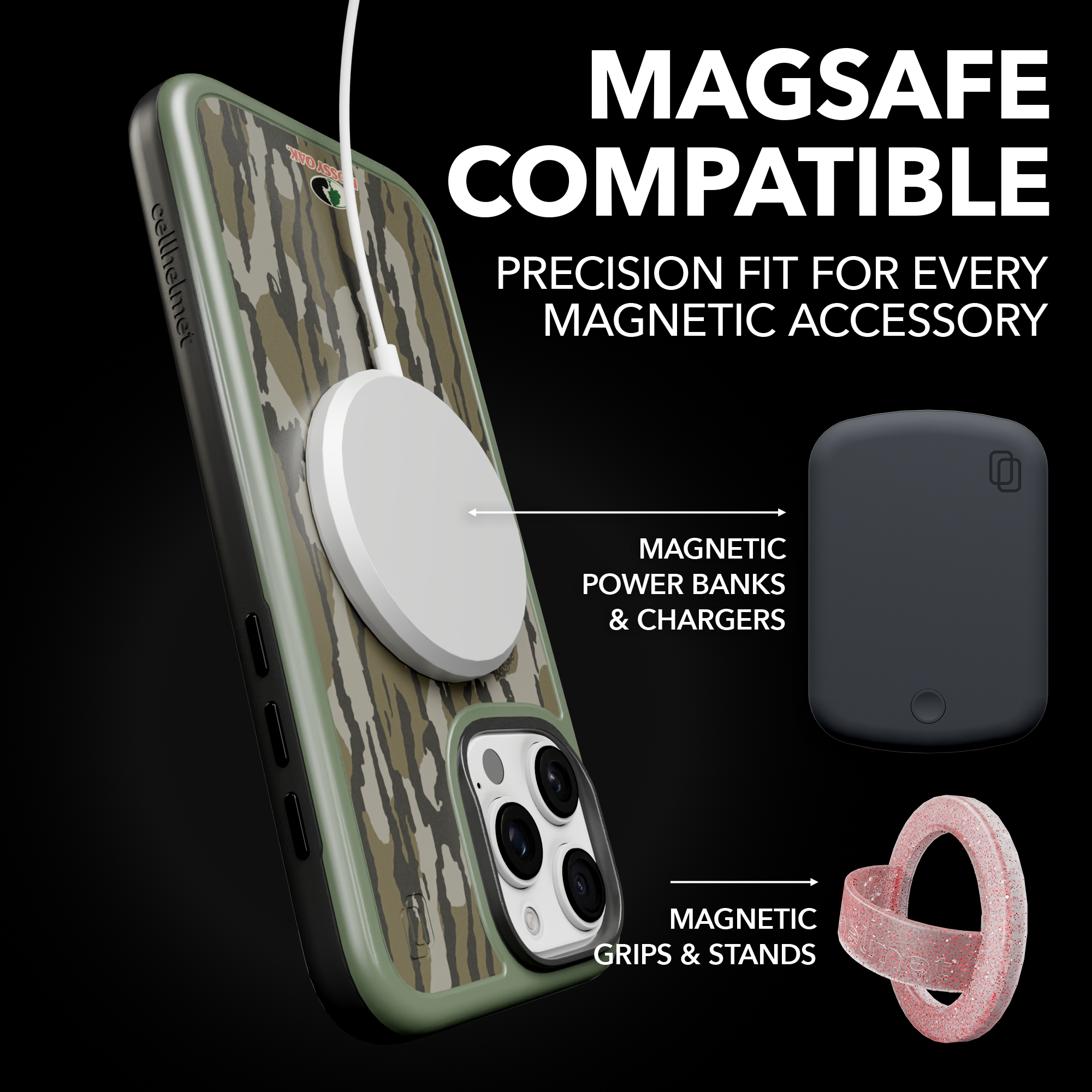 Mossy Oak Fortitude MagSafe Case for Apple iPhone 15 Pro - Bottomland Orig