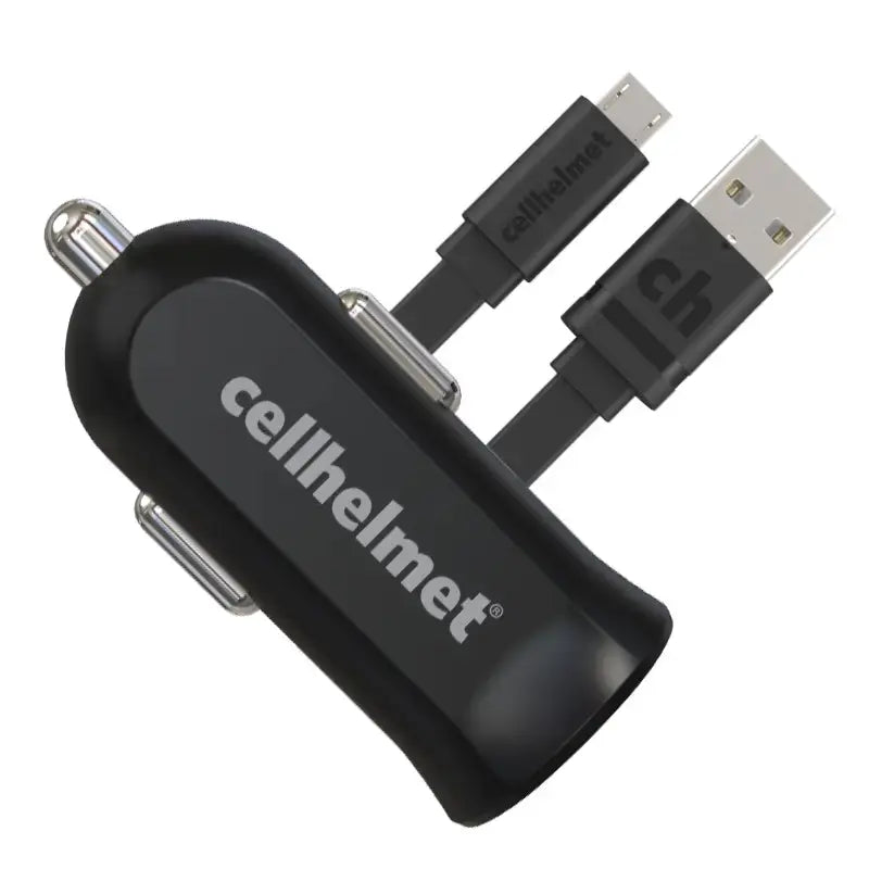 Fast Car Charger (Qualcomm Quick Charge 3.0) + 3' Flat Micro USB Cable