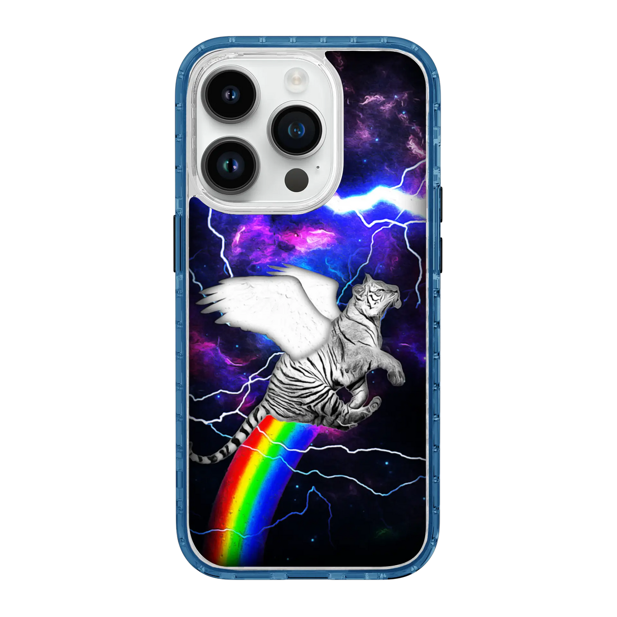 AppleiPhone14ProDeepSeaBlue Flight and Fury | Wizards & Wyrms Series | Custom MagSafe Case Design for Apple iPhone 14 Series cellhelmet cellhelmet