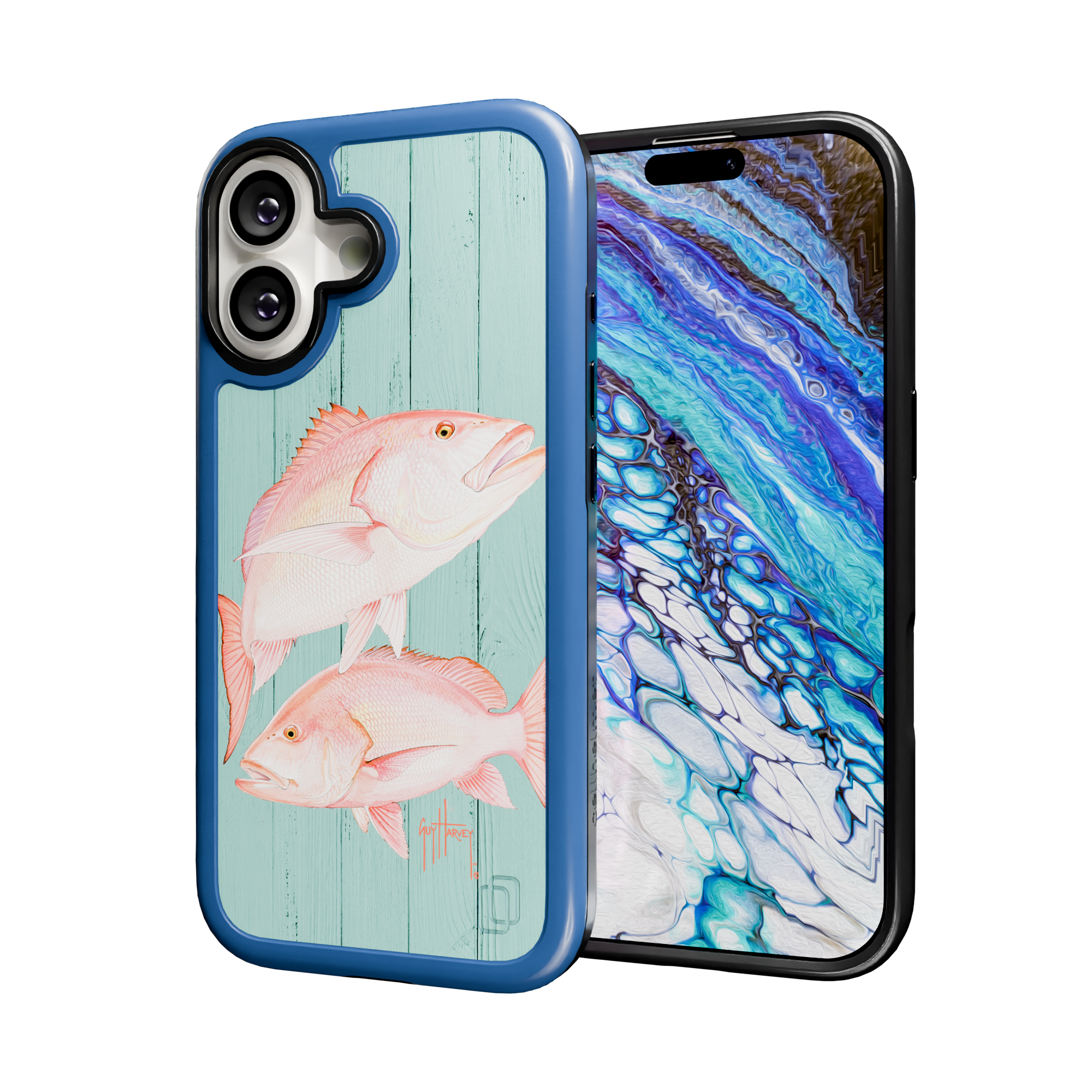 Guy Harvey Collection - Double Snapper for iPhone 17 Series Snapper / iPhone 17 / Blue