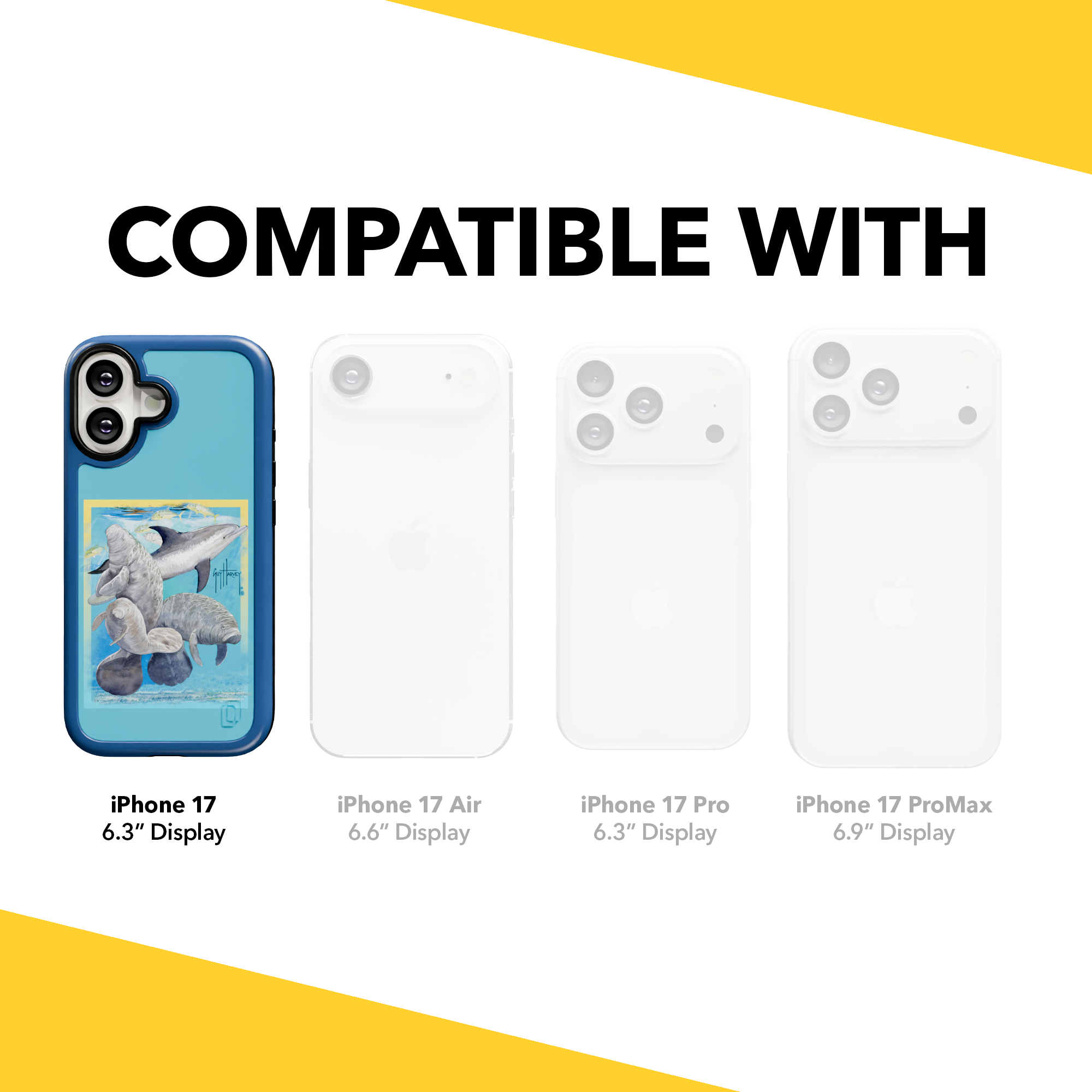 Guy Harvey Collection - Manatee And Dolphin for iPhone 17 Series Manatee and Dolphin / iPhone 17 / Blue