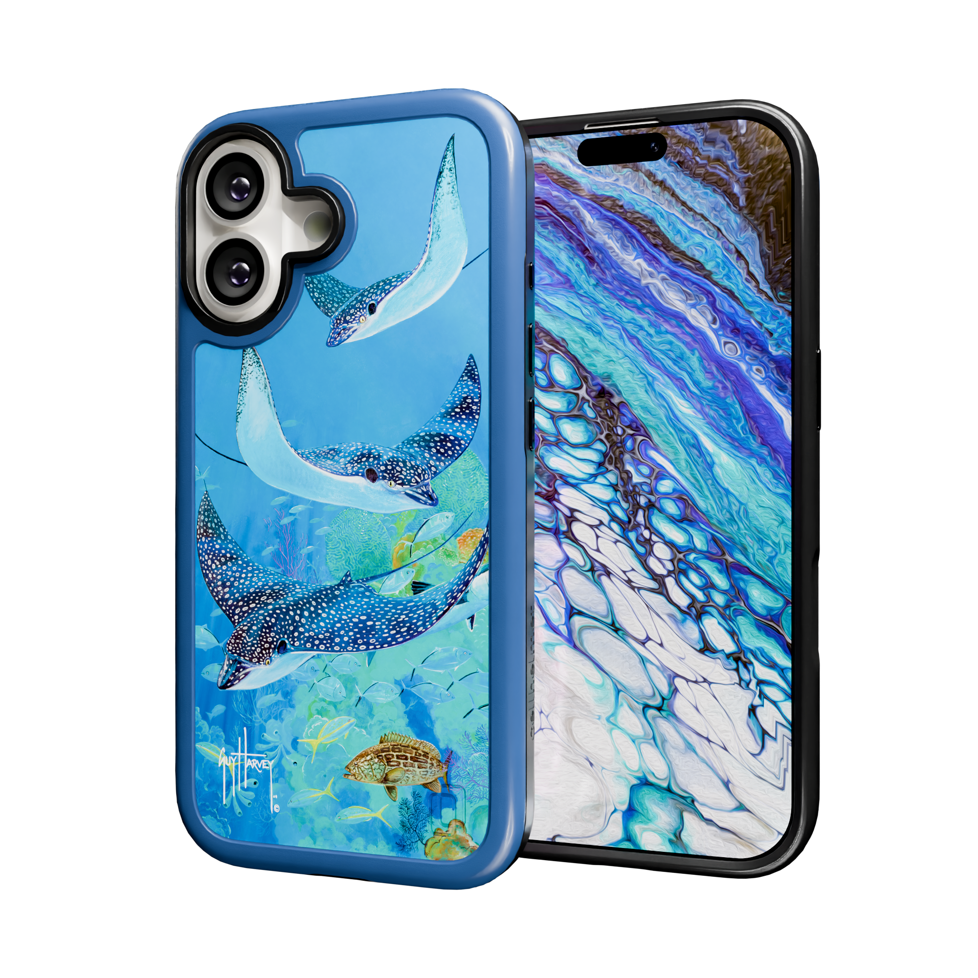 Guy Harvey Collection - Rays And Reefs for iPhone 17 Series Rays and Reefs / iPhone 17 / Blue