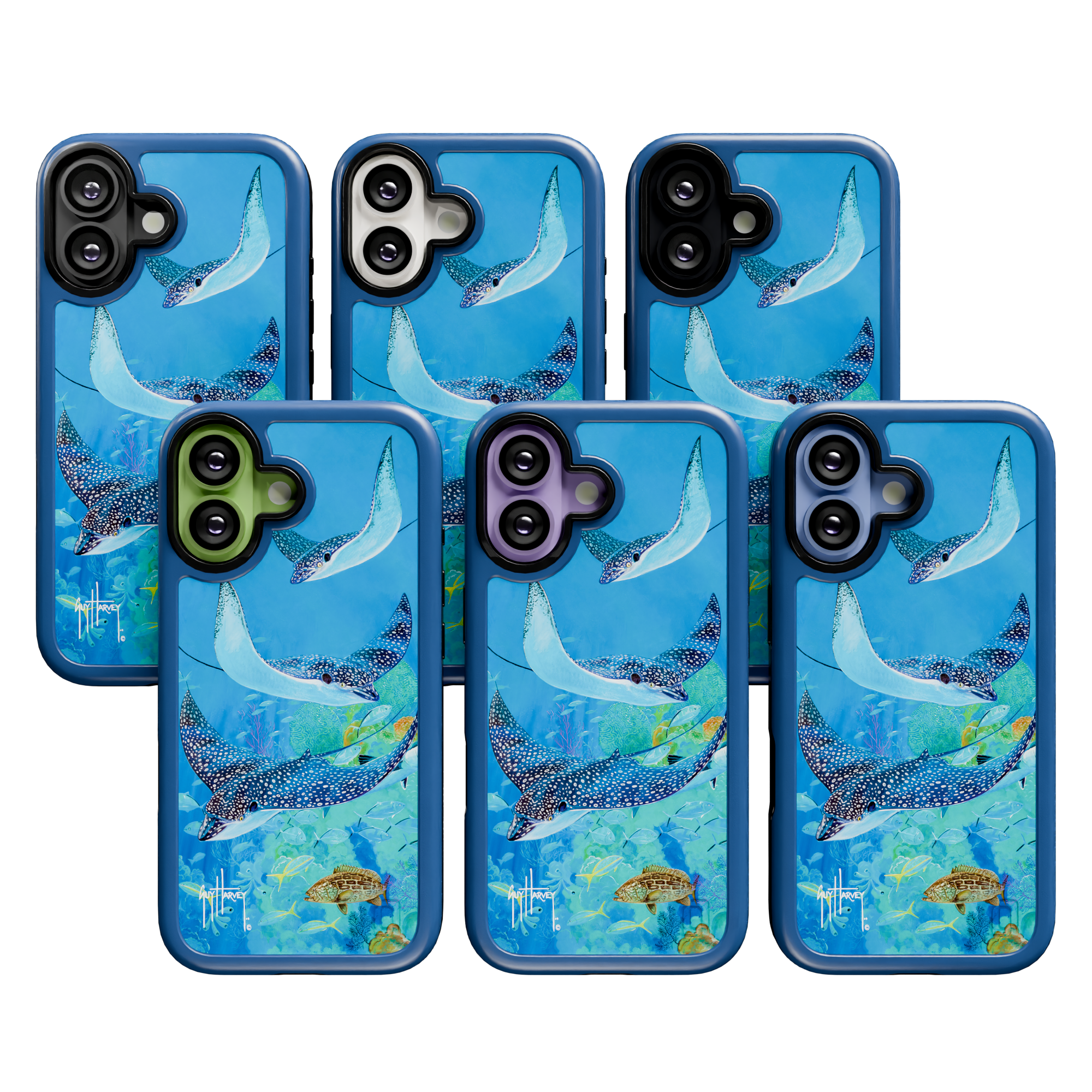 Guy Harvey Collection - Rays And Reefs for iPhone 17 Series Rays and Reefs / iPhone 17 / Blue