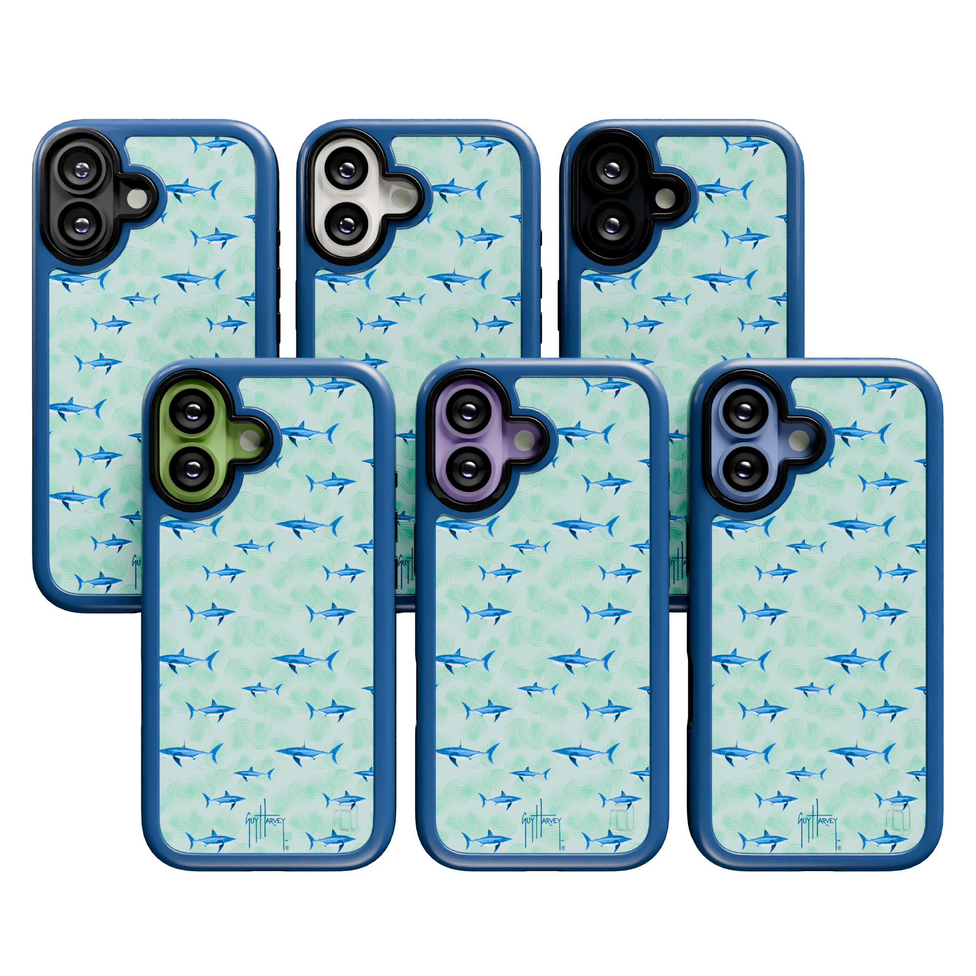 Guy Harvey Collection - Shark Palm for iPhone 17 Series Shark Palm / iPhone 17 / Blue