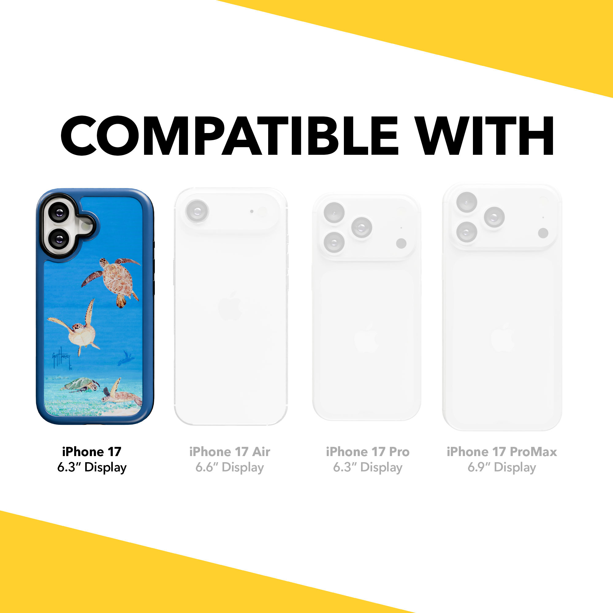 Guy Harvey Collection - Turtles for iPhone 17 Series Turtles / iPhone 17 / Blue