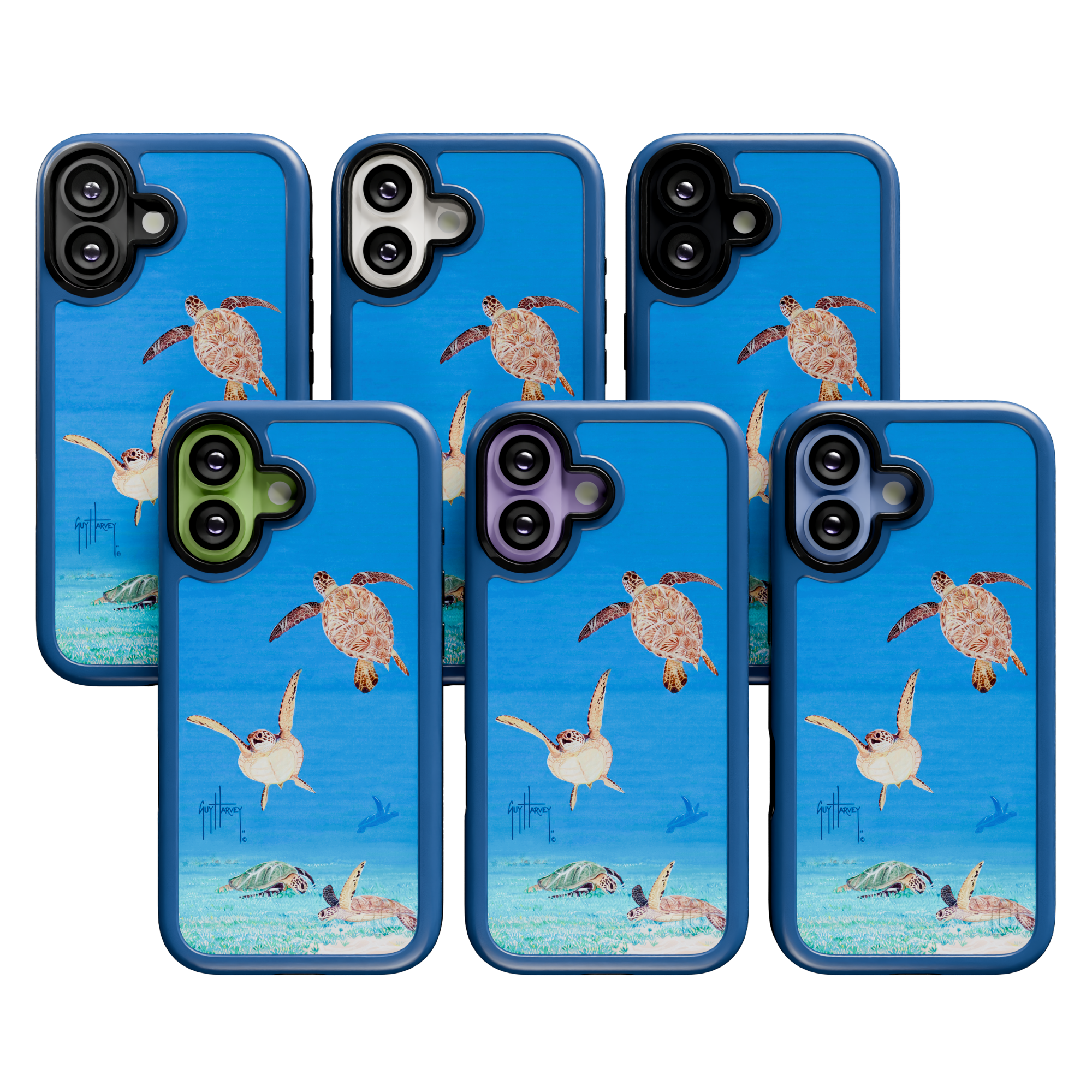 Guy Harvey Collection - Turtles for iPhone 17 Series Turtles / iPhone 17 / Blue
