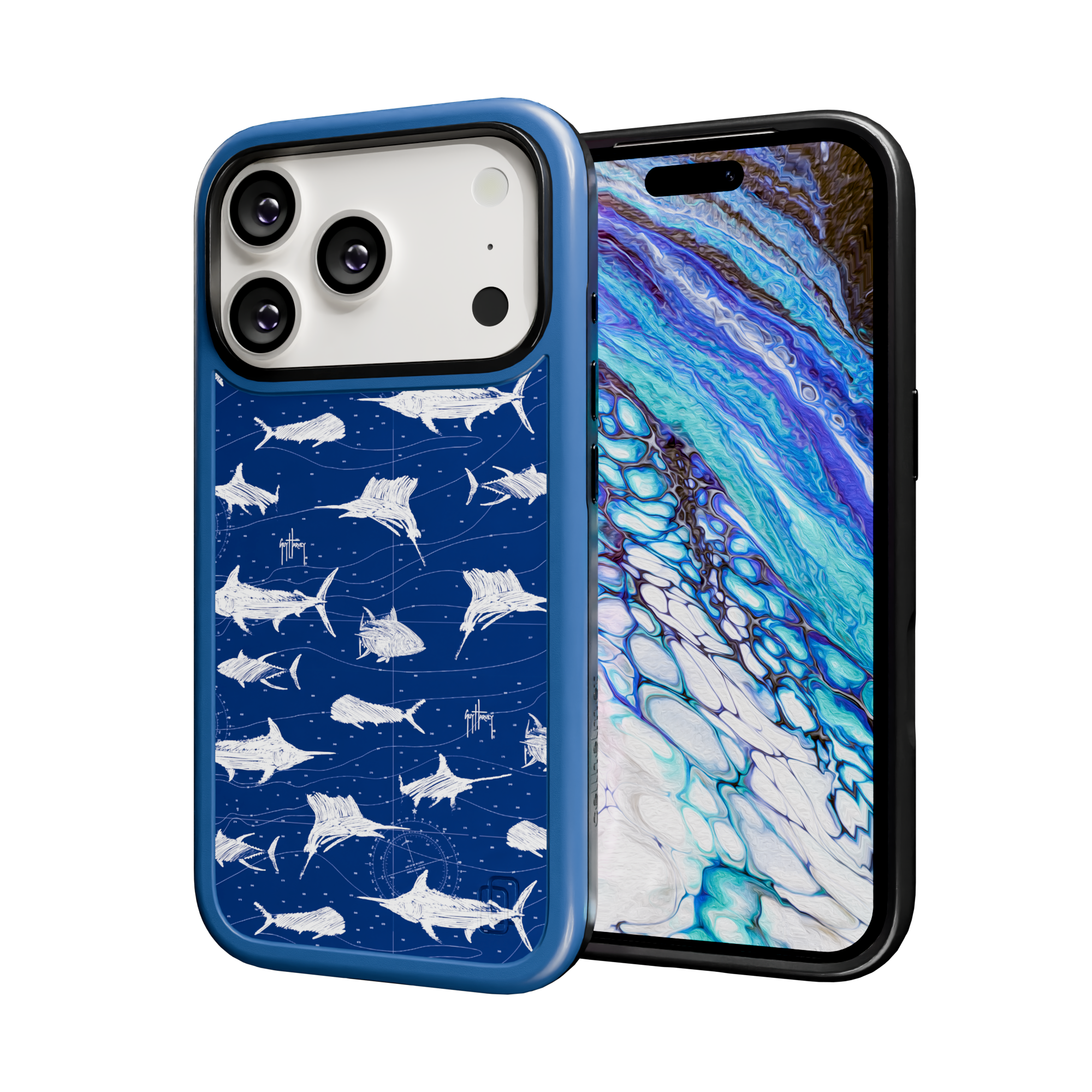 Guy Harvey Collection - Scribble for iPhone 17 Series Scribbler / iPhone 17 Pro / Blue