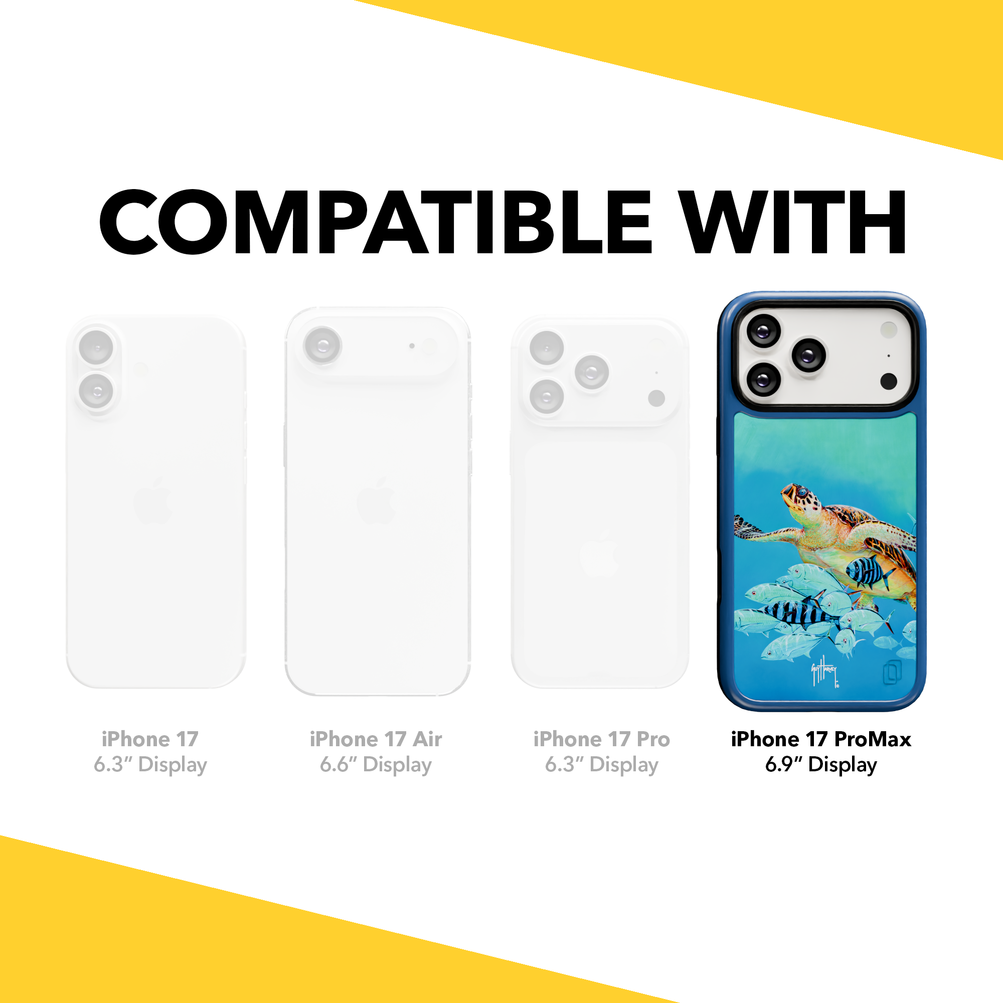 Guy Harvey Collection - Hawksbill Caravan for iPhone 17 Series Hawksbill Caravan / iPhone 17 Pro Max / Blue