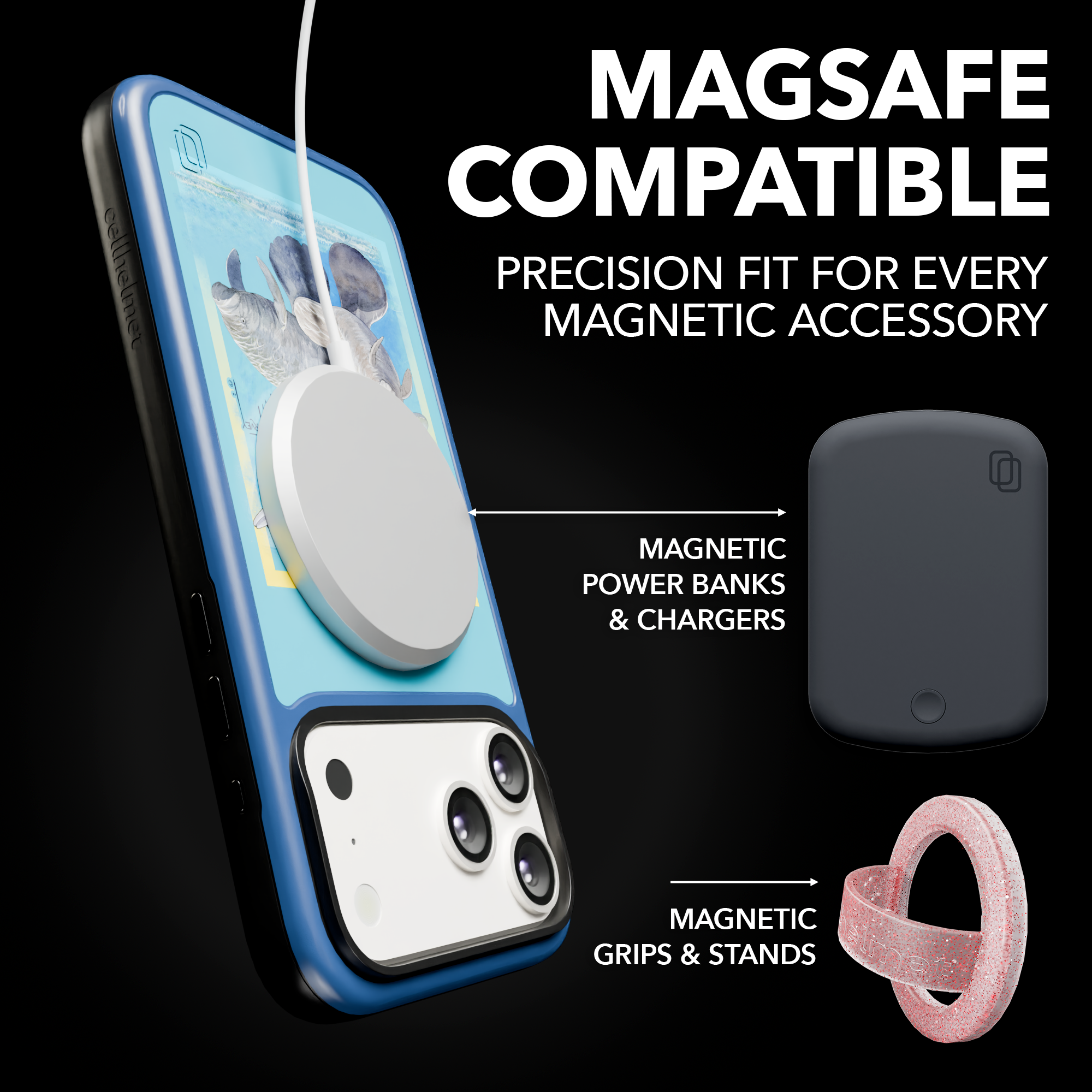 Guy Harvey Collection - Manatee And Dolphin for iPhone 17 Series Manatee and Dolphin / iPhone 17 Pro Max / Blue