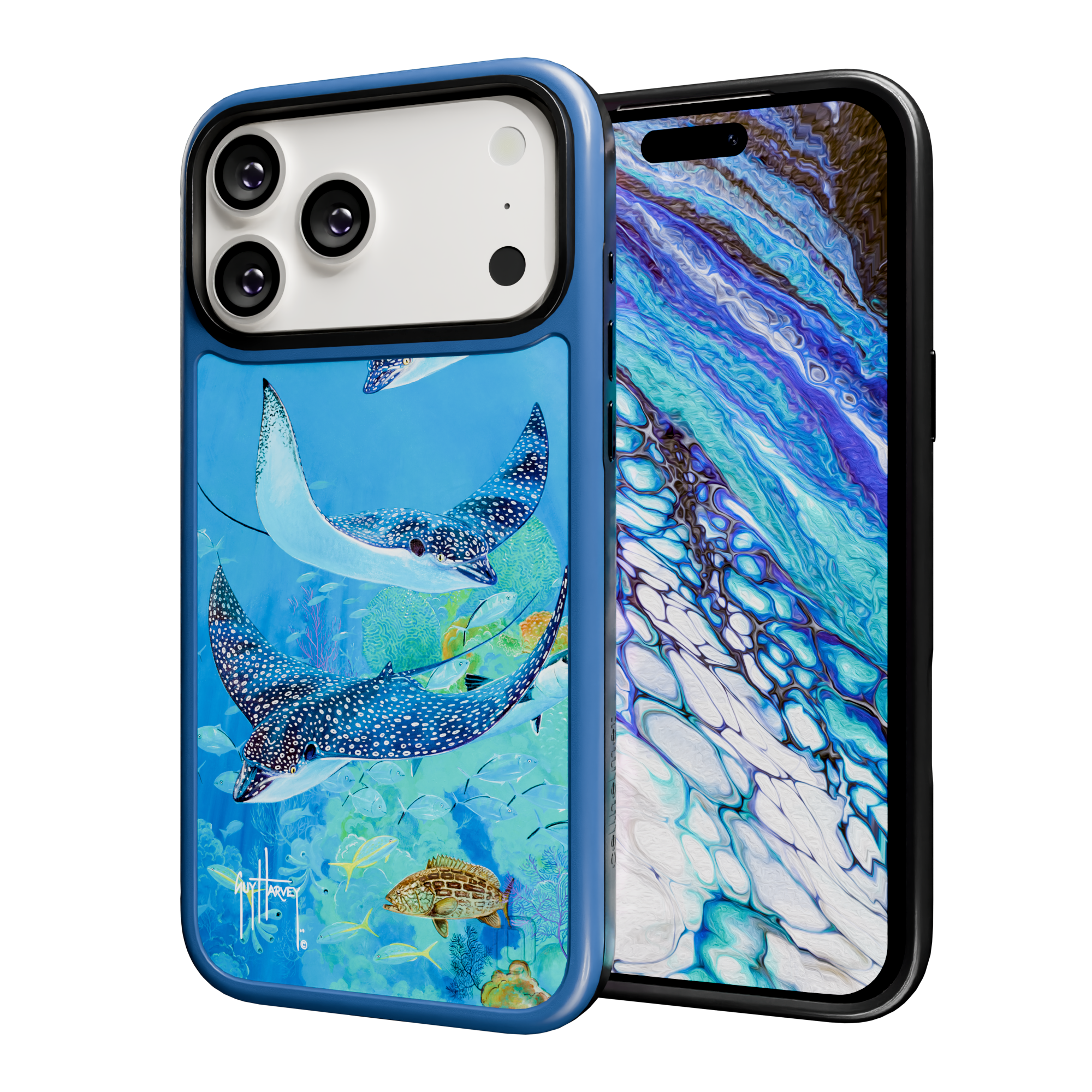 Guy Harvey Collection - Rays And Reefs for iPhone 17 Series Rays and Reefs / iPhone 17 Pro Max / Blue