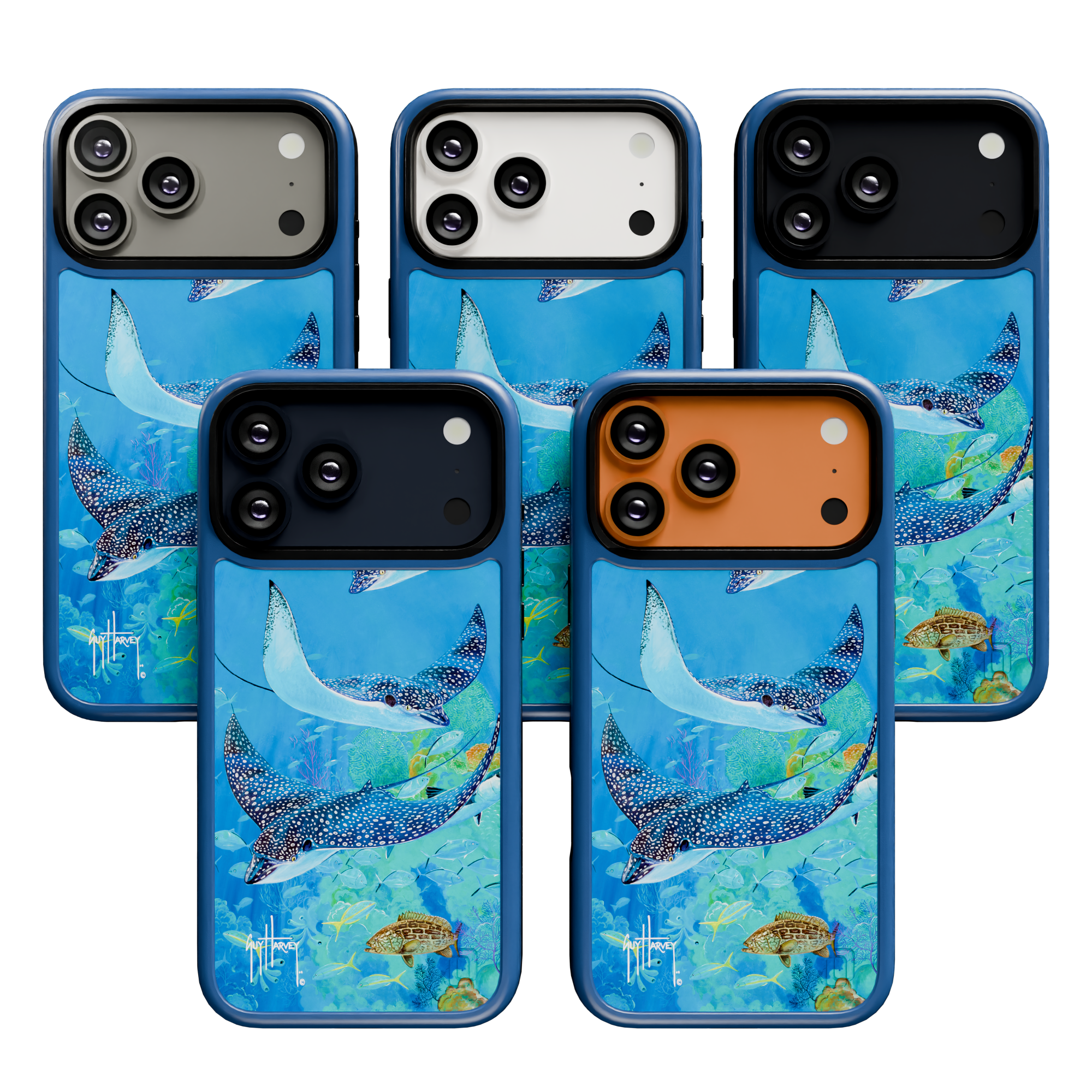 Guy Harvey Collection - Rays And Reefs for iPhone 17 Series Rays and Reefs / iPhone 17 Pro Max / Blue