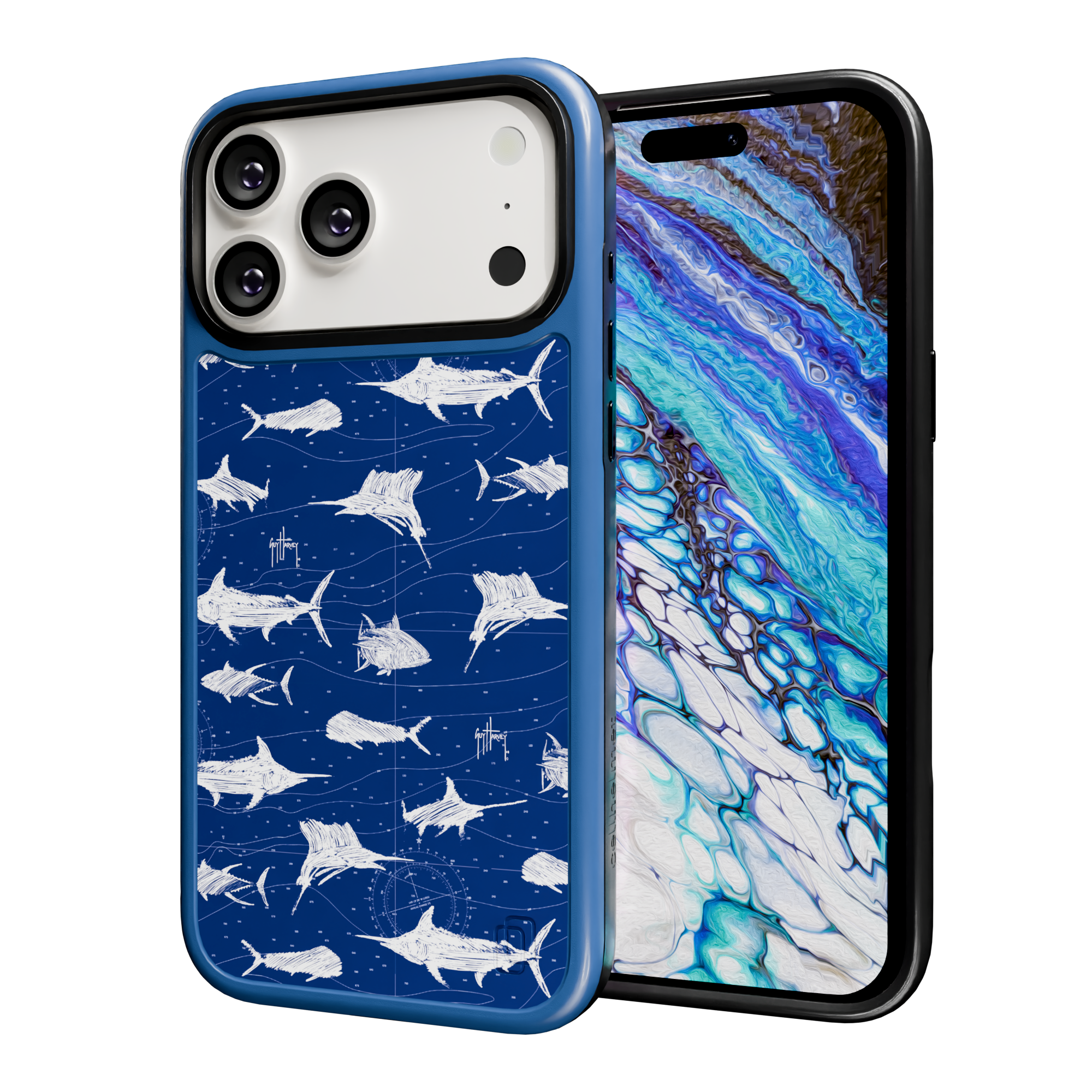 Guy Harvey Collection - Scribble for iPhone 17 Series Scribbler / iPhone 17 Pro Max / Blue
