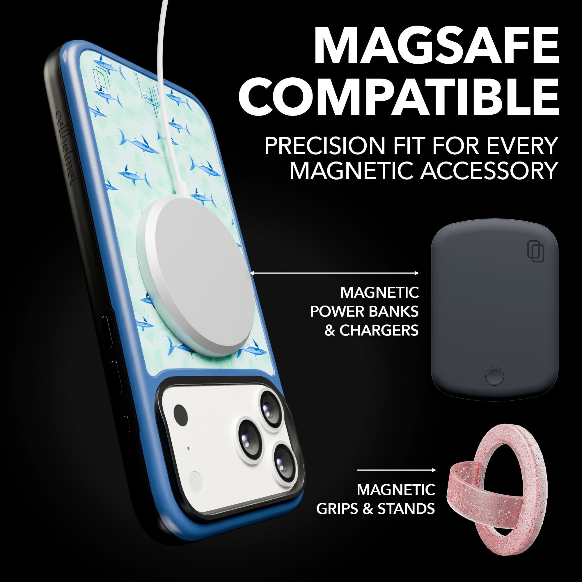 Guy Harvey Collection - Shark Palm for iPhone 17 Series Shark Palm / iPhone 17 Pro Max / Blue