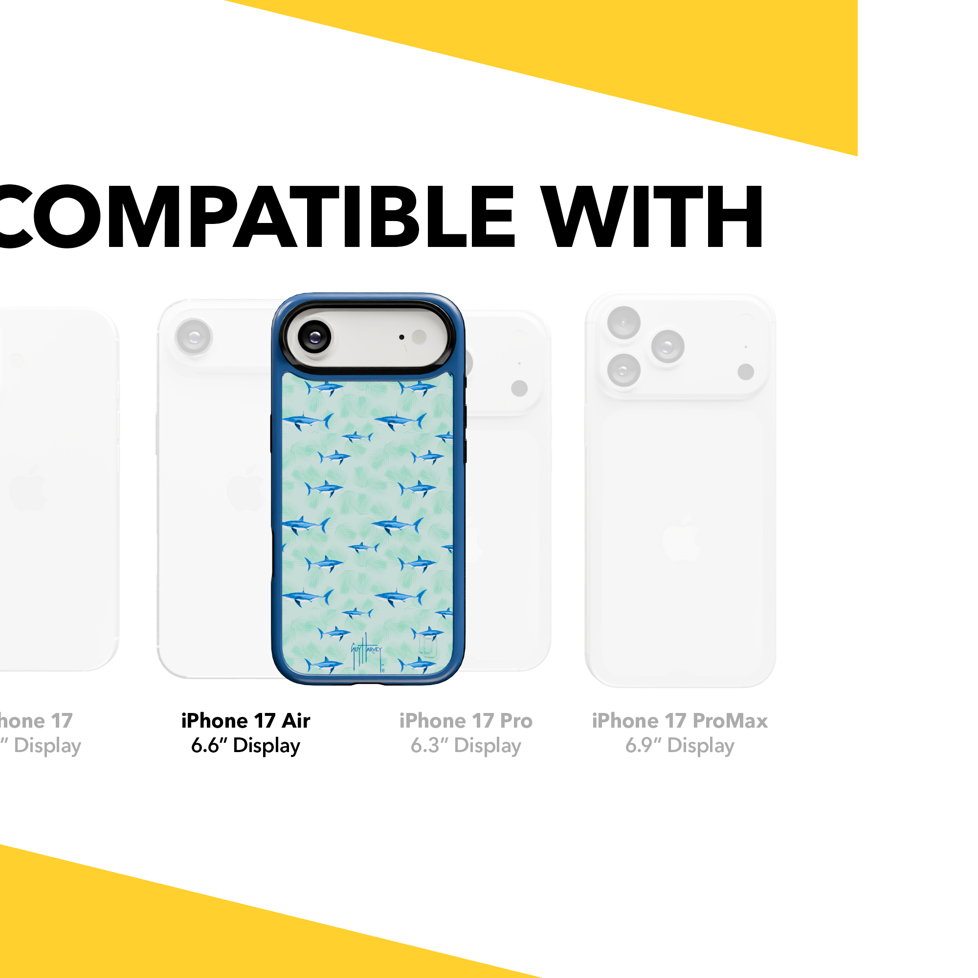 Guy Harvey Collection - Shark Palm for iPhone 17 Series Shark Palm / iPhone Air / Blue