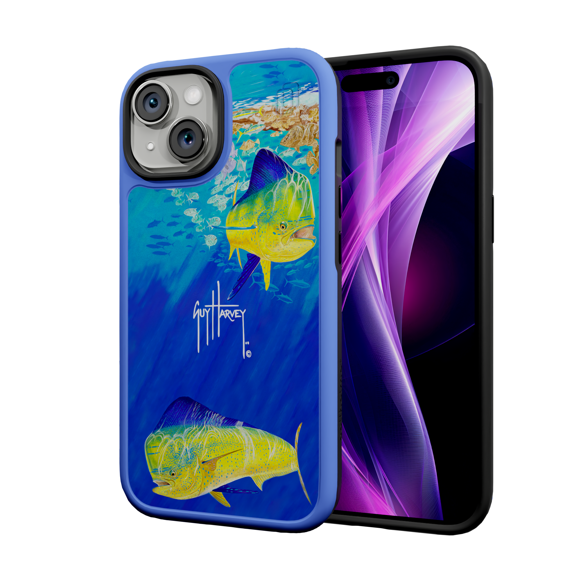 Guy Harvey Fortitude Series for Apple iPhone 15 - Break Away Bermuda Blue