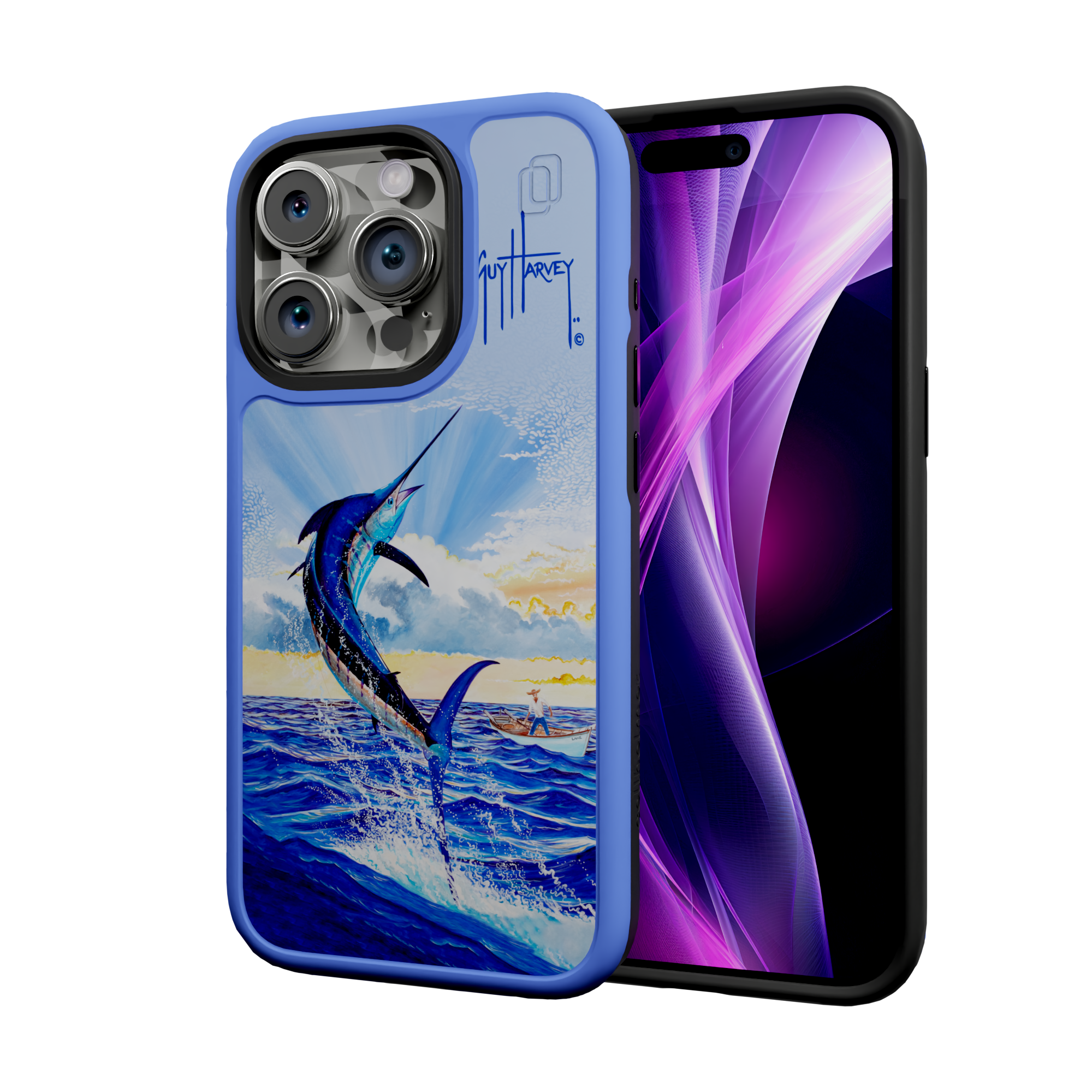 Guy Harvey Fortitude Series for Apple iPhone 15 Pro - Dreams Come True Bermuda Blue