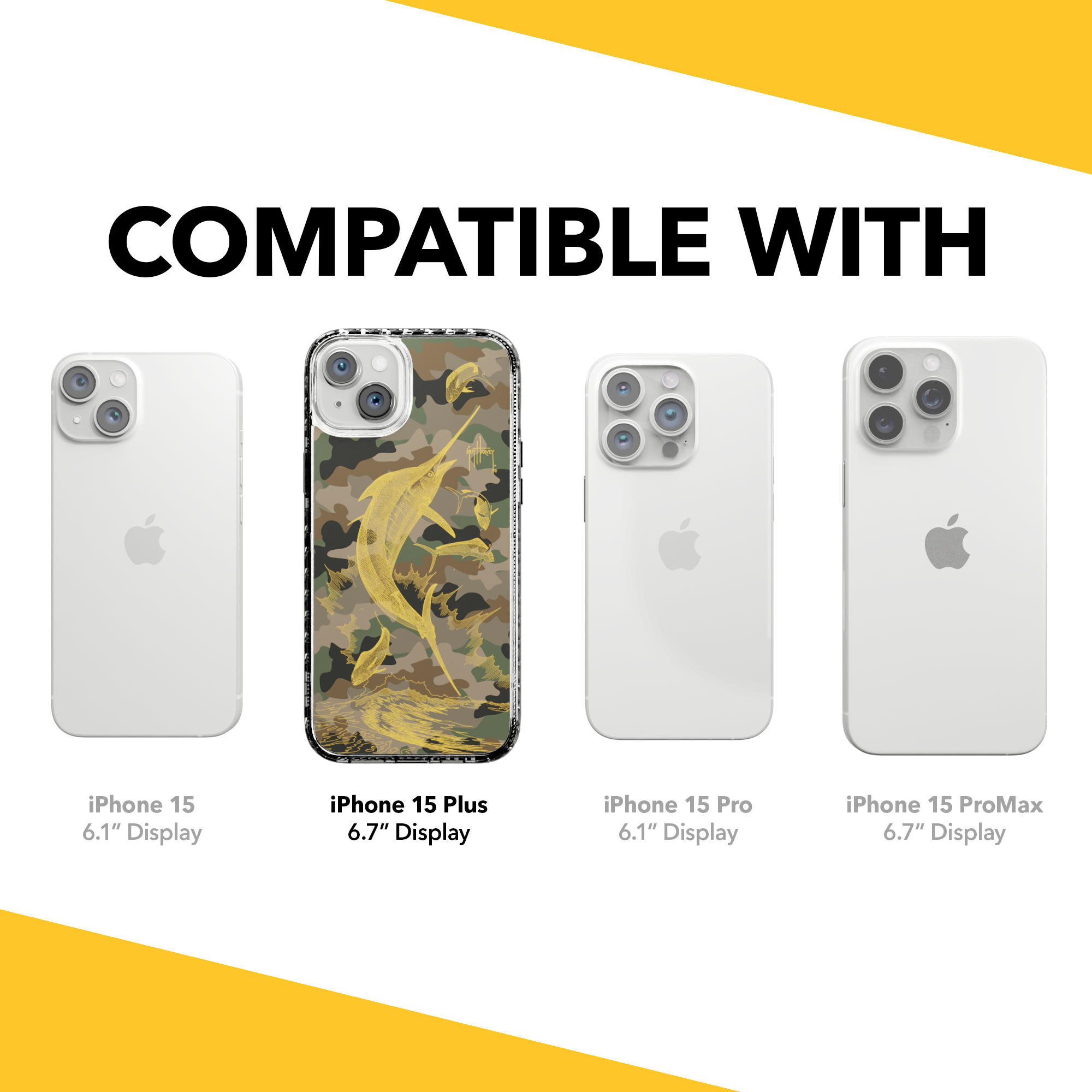 Guy Harvey Magnitude Series for Apple iPhone 15 Plus - Camo Crystal Clear