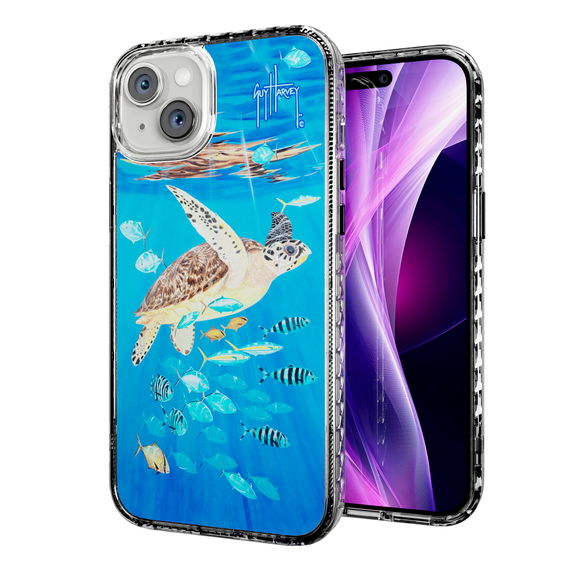 Guy Harvey Magnitude Series for Apple iPhone 15 Plus - Platas Hawksbill Crystal Clear