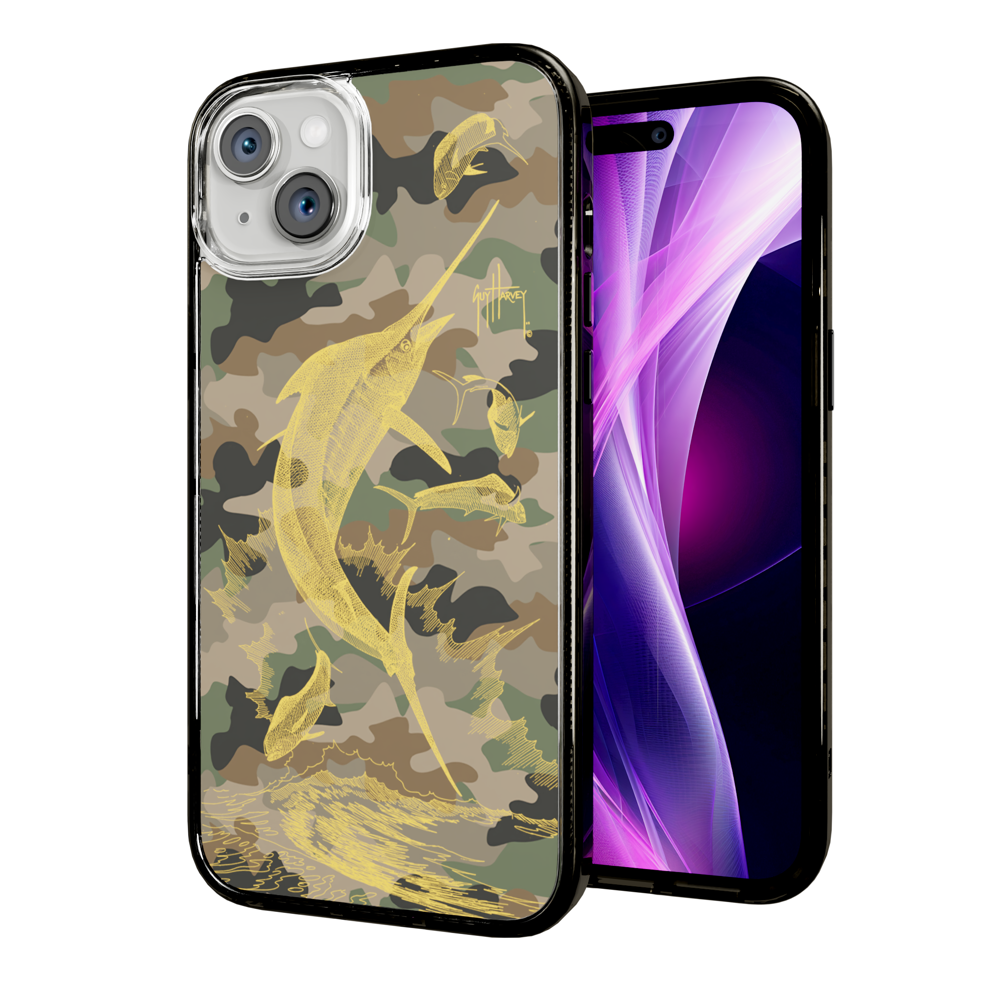 Guy Harvey Magnitude Series for Apple iPhone 15 Plus - Camo Onyx Black
