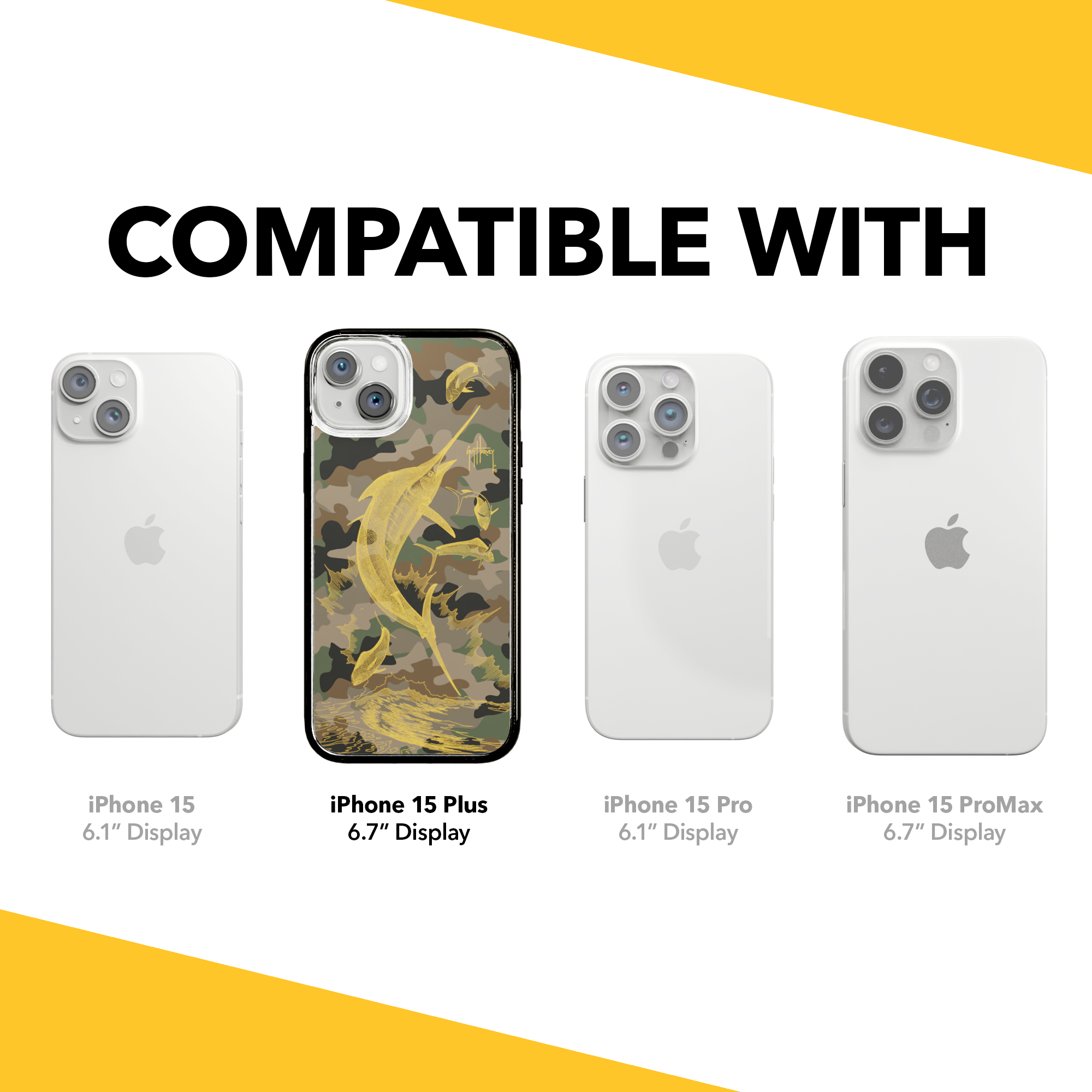 Guy Harvey Magnitude Series for Apple iPhone 15 Plus - Camo Onyx Black