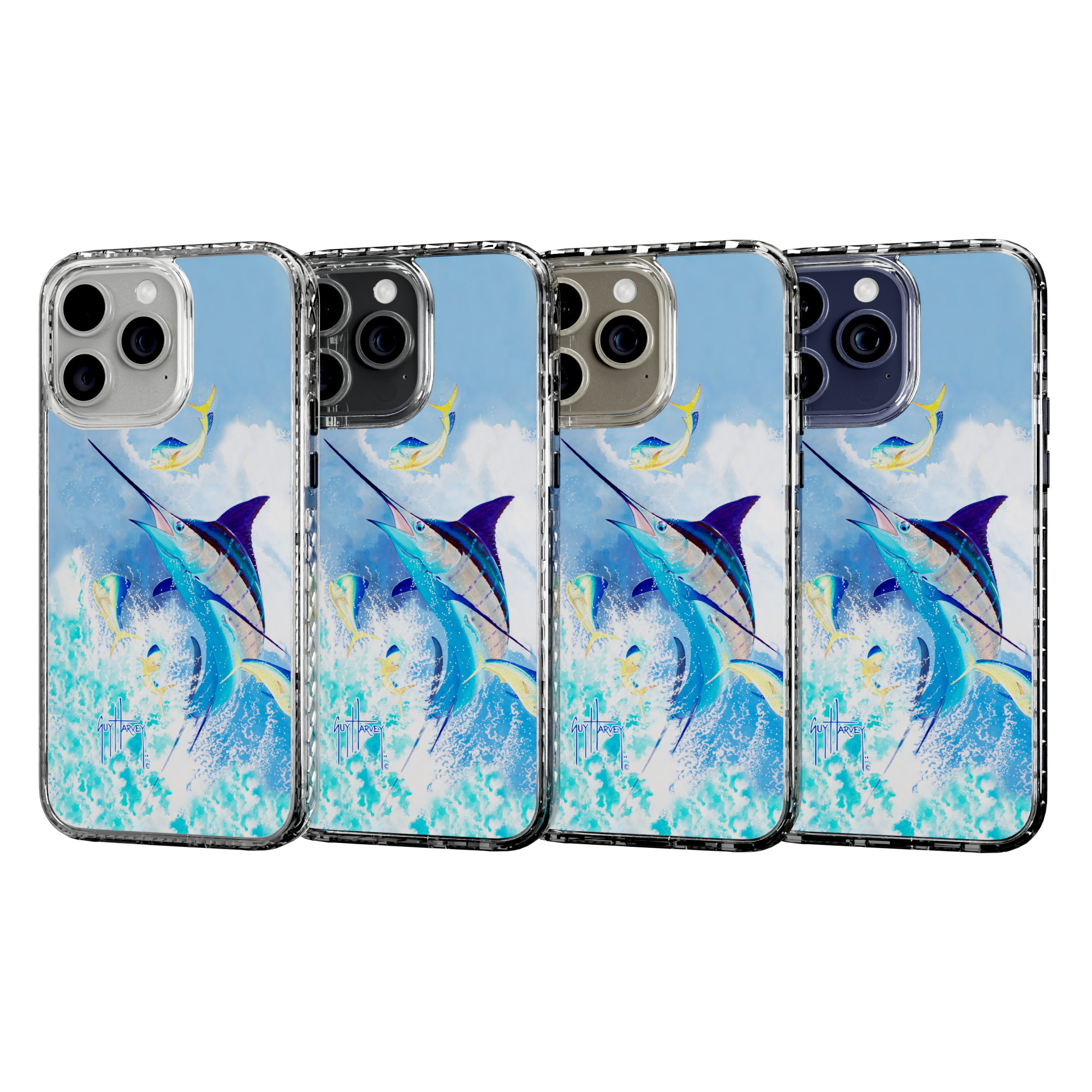 Guy Harvey Magnitude Series for Apple iPhone 15 Pro Max - Blue Commocean Crystal Clear