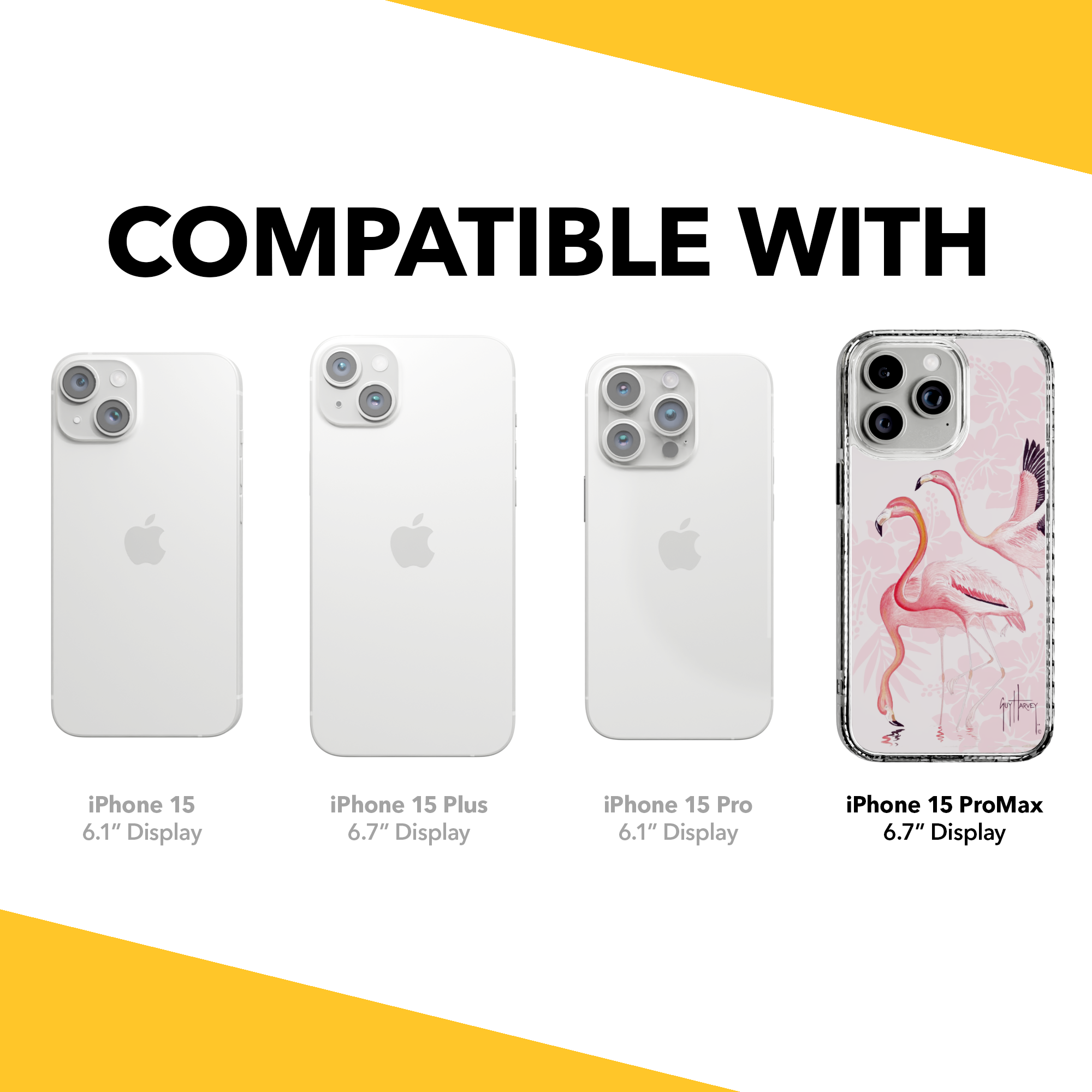 Guy Harvey Magnitude Series for Apple iPhone 15 Pro Max - Flamingo Crystal Clear