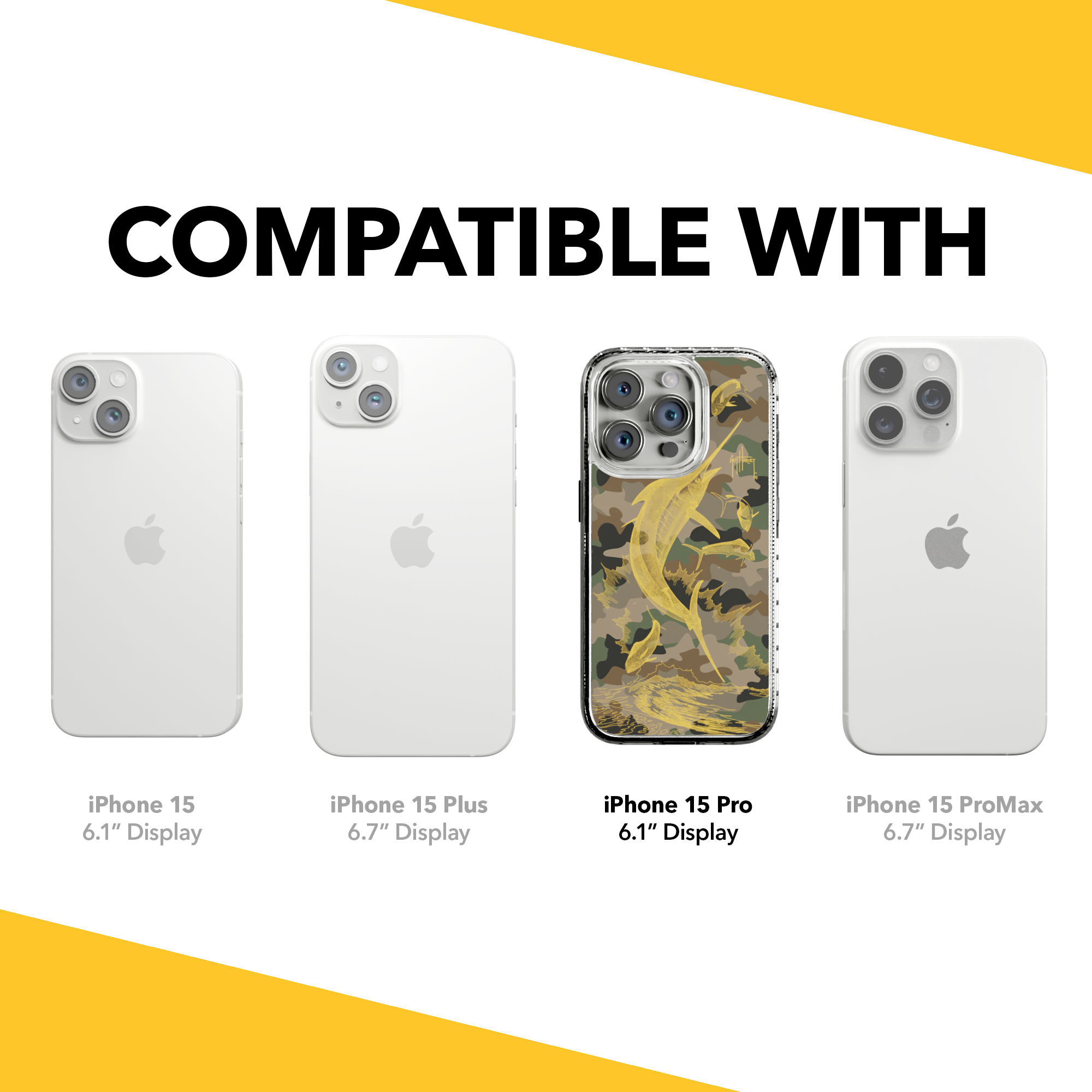 Guy Harvey Magnitude Series for Apple iPhone 15 Pro - Camo Crystal Clear
