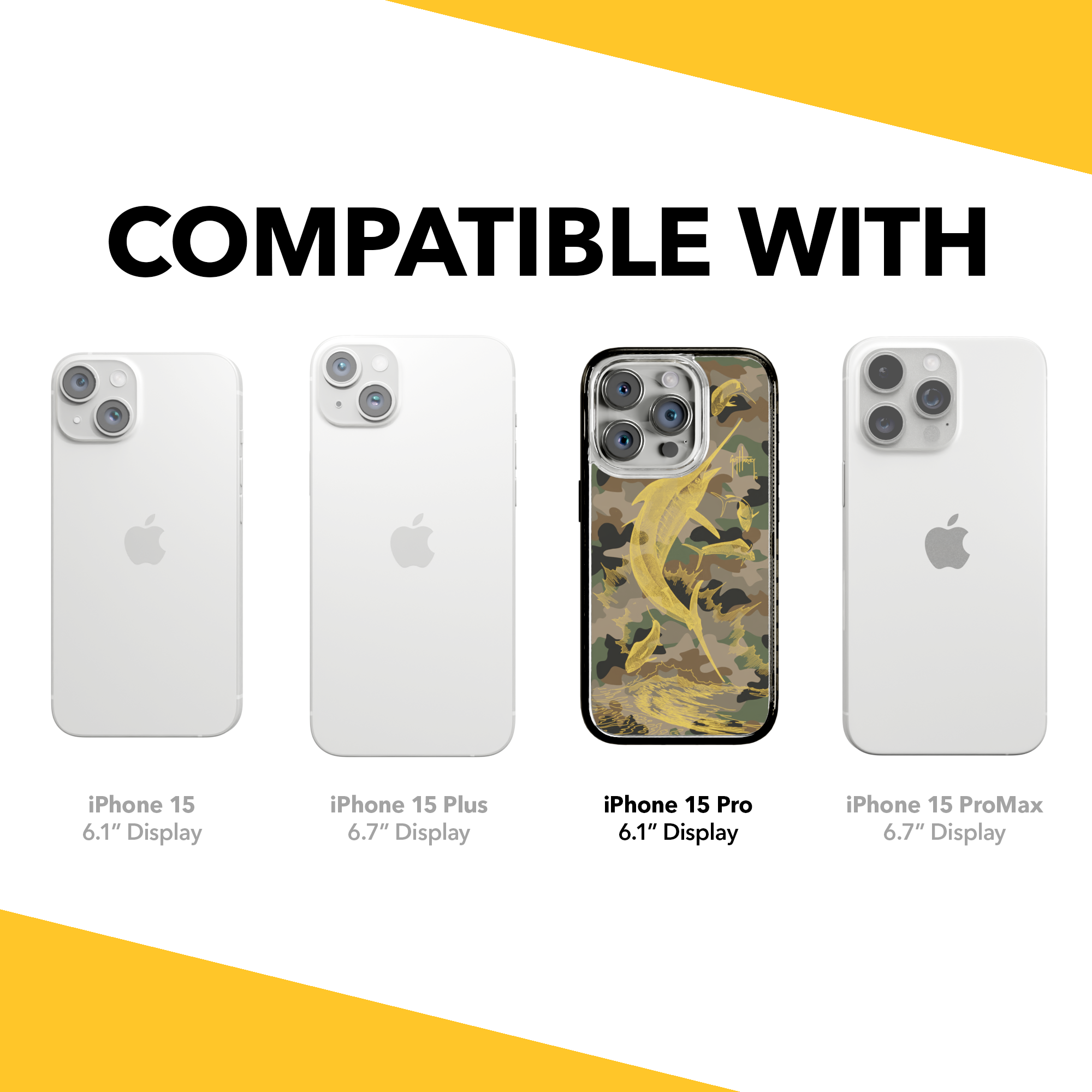 Guy Harvey Magnitude Series for Apple iPhone 15 Pro - Camo Onyx Black